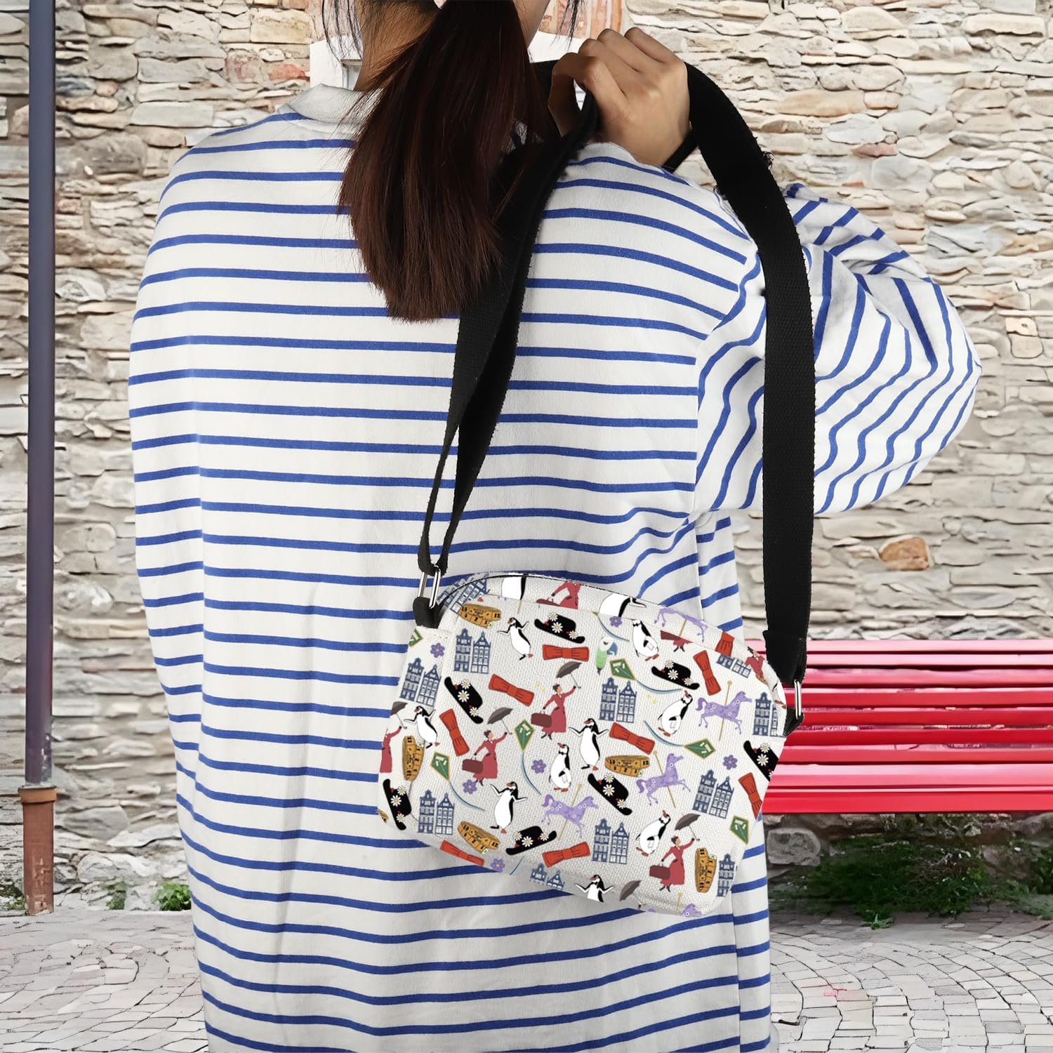 Movie Inspire Crossbody Bag Supercalifragilistic Umbrella Shoulder Musical Movie Messenger Bag