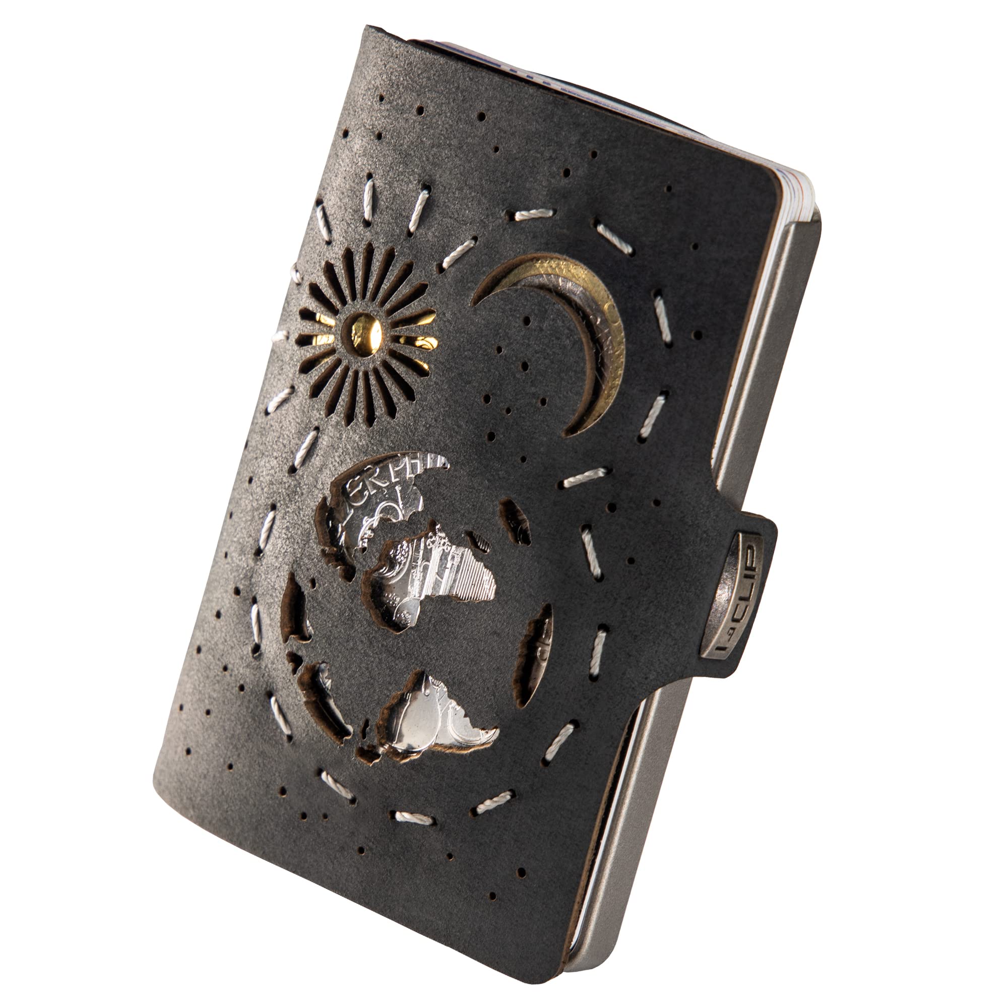 Portafoglio Uomo I-CLIP MAX Slim - Con Portamonete, Per 16 Carte E 40 Banconote, Nero - Foto 4