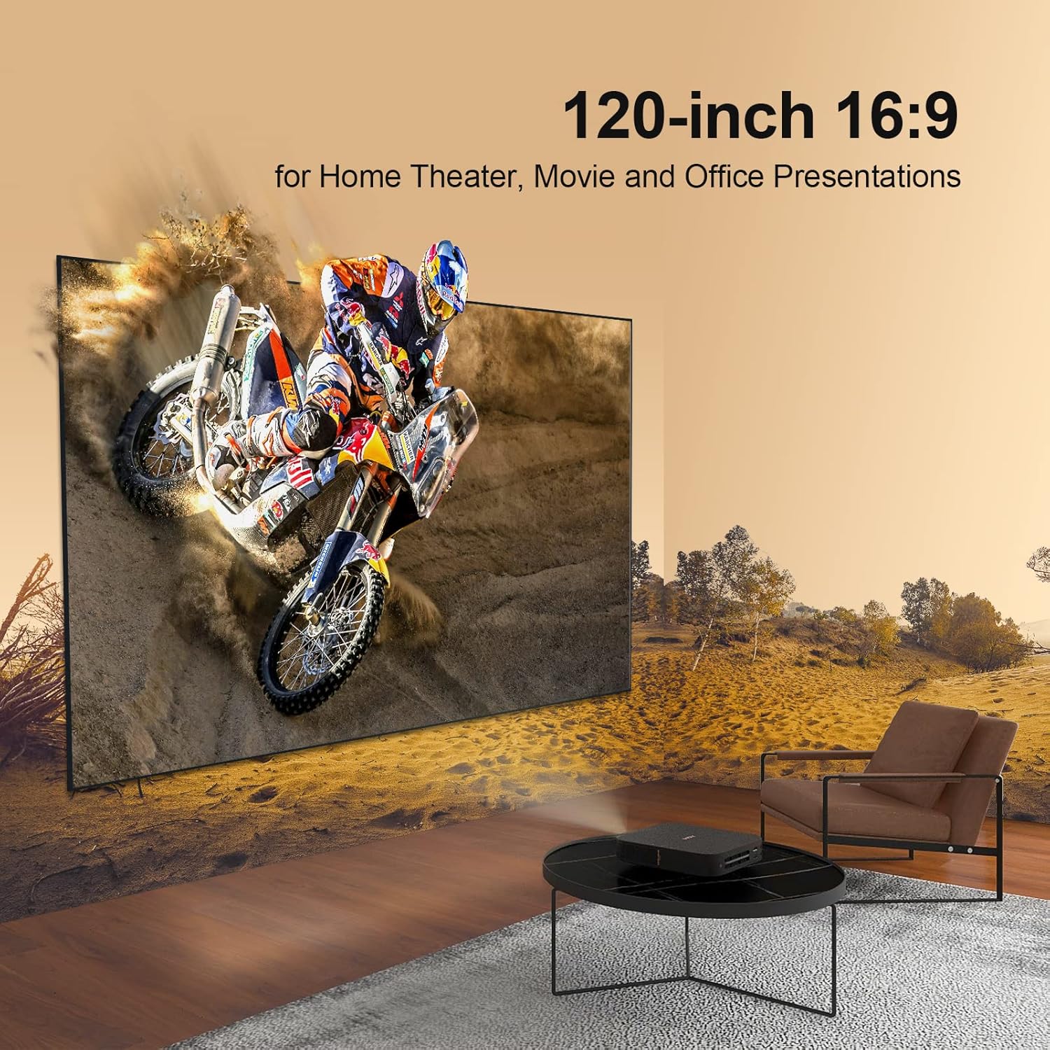 WEMAX PSA02 UST Projector Screen 120 inch Ambient Light Rejecting (ALR) Projection Screen for Ultra Short Throw Projection, Fixed Frame Screen