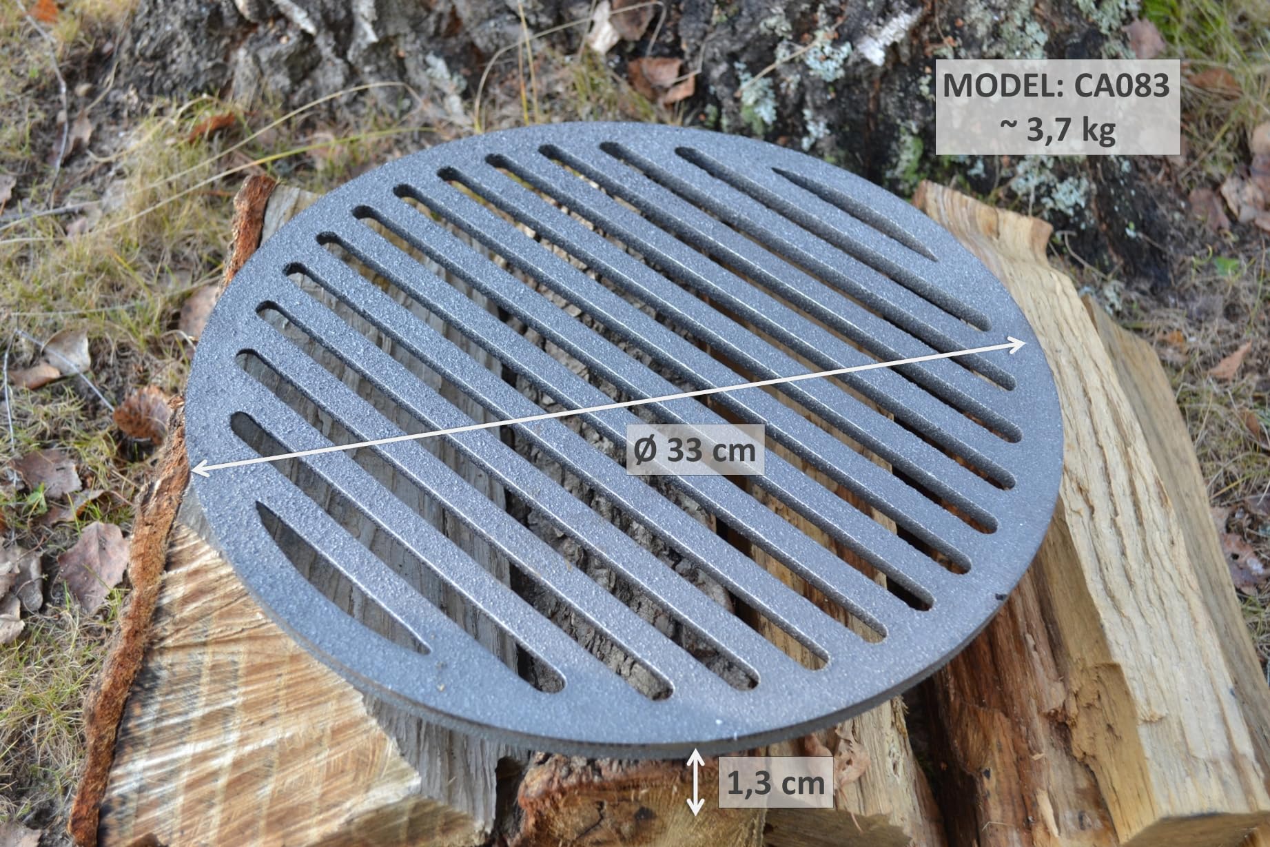 SEZAM Parrilla redonda de hierro fundido para horno, diámetro 18, 20, 31, 33 cm, rejilla para cenizas, diferentes diámetros, apta para estufa de chimenea, rejilla, rejilla para horno, chimenea, piezas