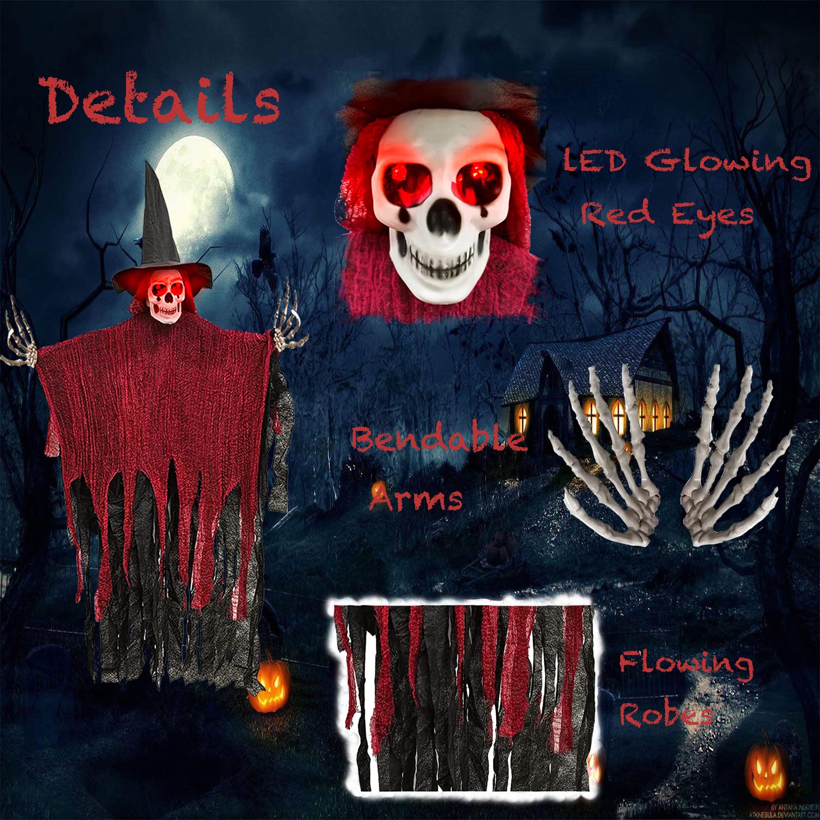 Decoracion Halloween Las Mejores Ofertas En Esqueletos Y Calaveras Halloween Fiesta Decoraciones Colgantes | EBay Fantasmas Decoracion