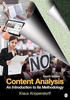 Content Analysis An Introduction to Its Methodology