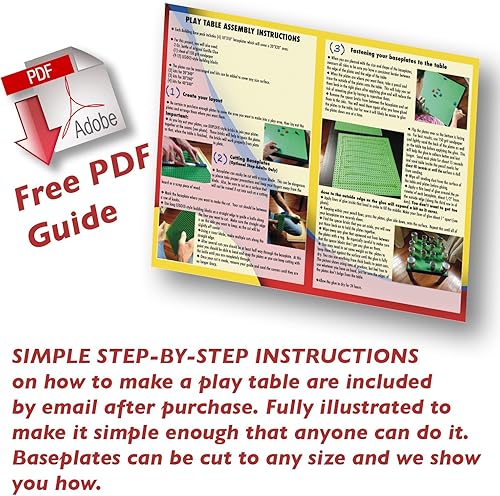 Miniatura 3 de Variedad de bases clásicas conjunto de 4 10 x 10 compatible con todas las principales marcas de bloques de construcción verde y azul por Creative QT