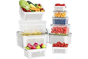 Huge 6 Pcs Fruit Storage Containers For Fridge