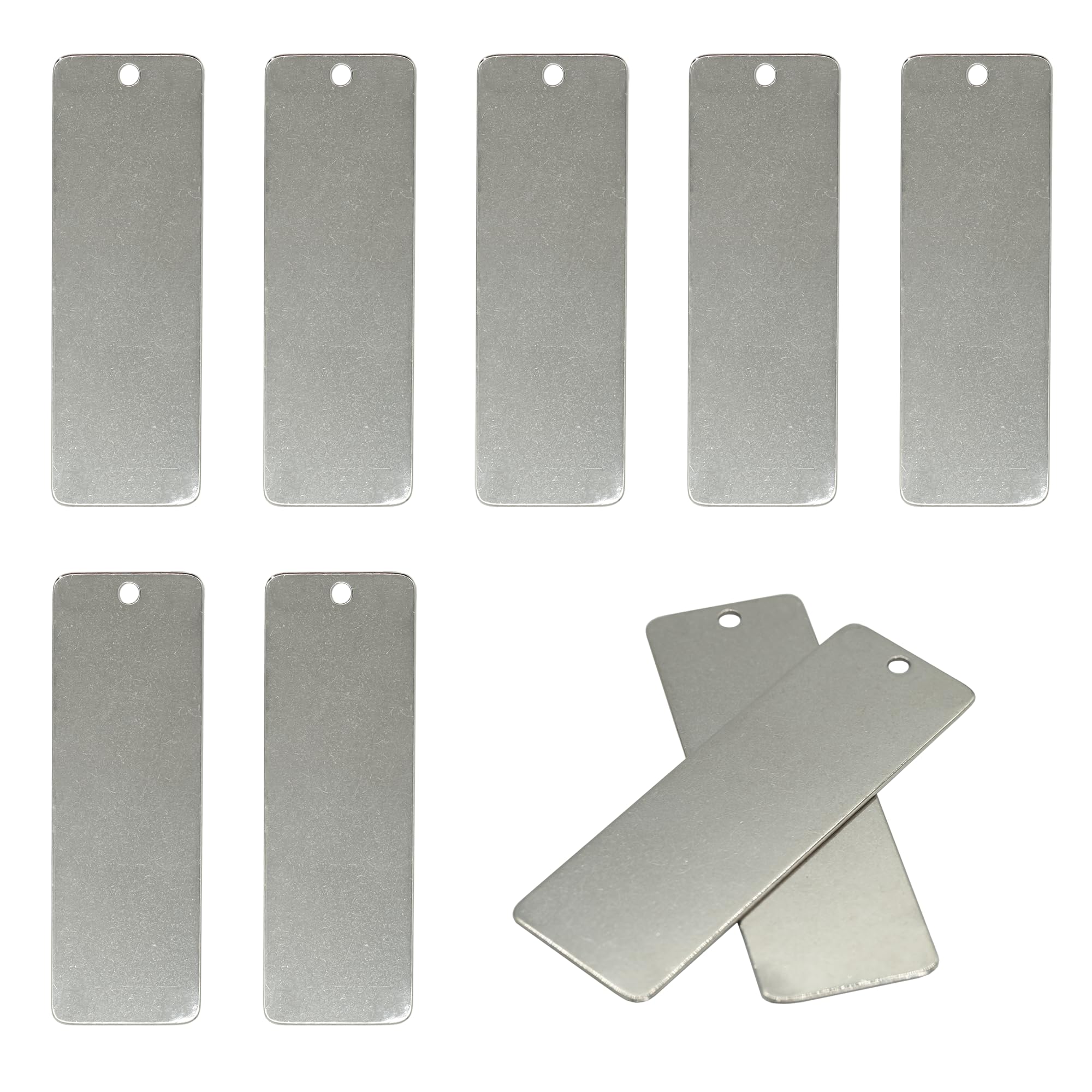 StayMax Stainless Steel Metal Blank Tags for Engraving 1Inch*3Inch (25)