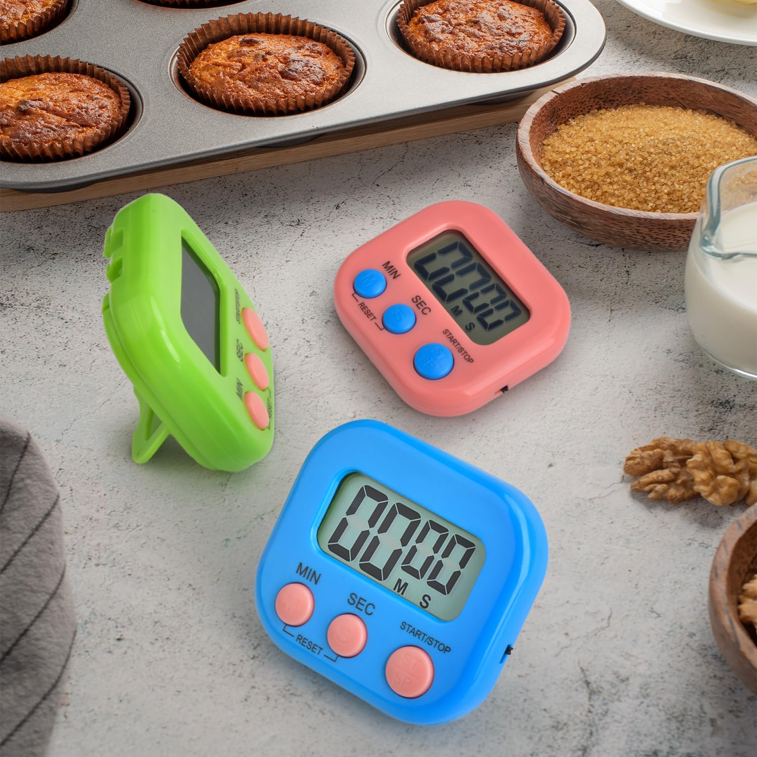 6 Pack Digital Kitchen Timer Magnetic Digital Timer Countdown Timer Kitchen Electronic Timer for Cooking Game Gym Break Time Classroom - Image 6