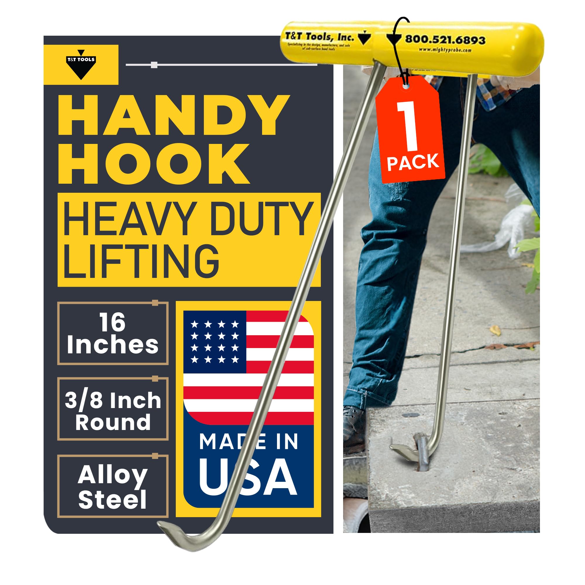 T&T Tools 30" Handy Hook Lift Tool - 2 Pack -11 T&T Tools 30" Handy Hook Lift Tool - 2 Pack -11