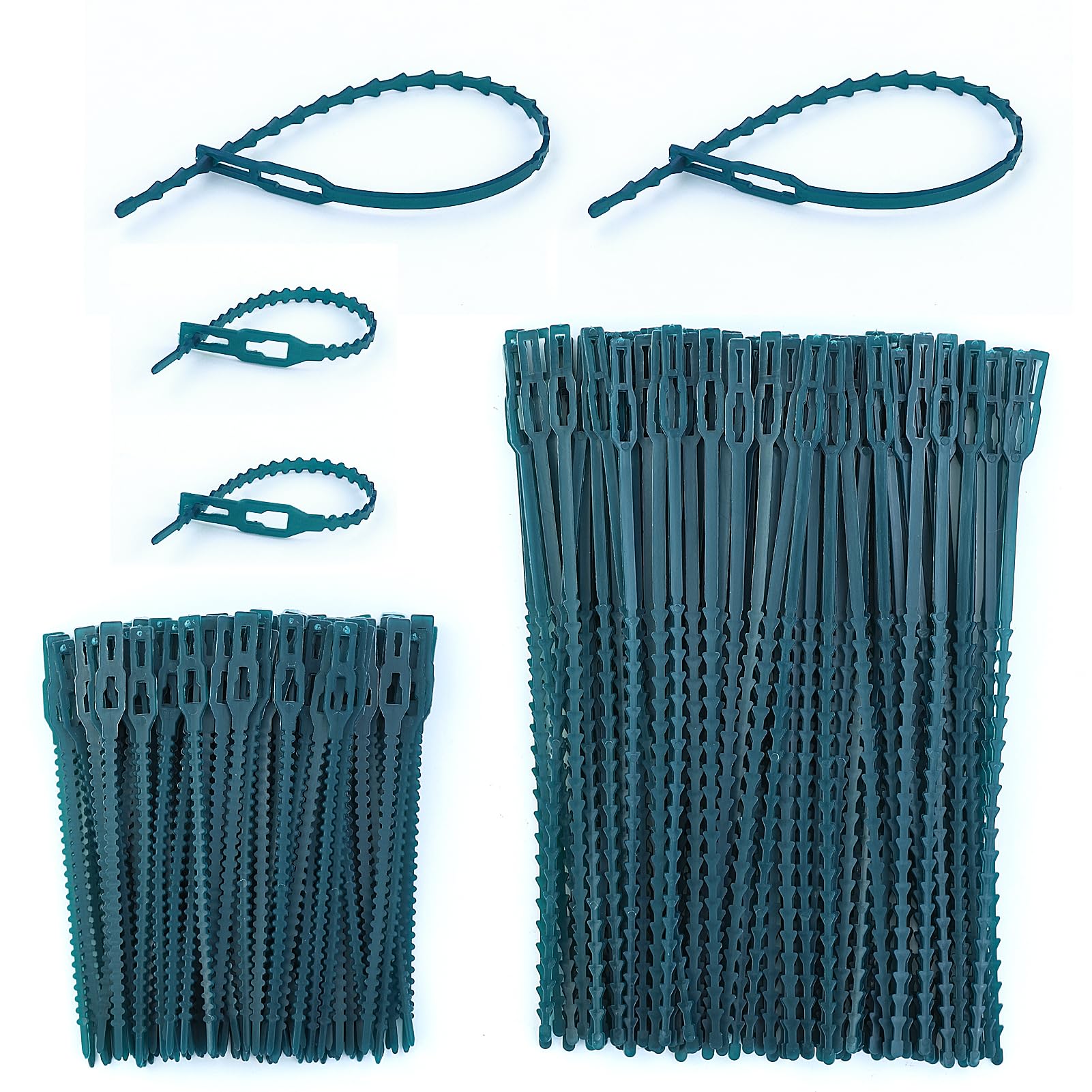 220 Pezzi Fascette per Piante,Piante Regolabile Fascette Flessibile,Legami Morbidi Pianta Verde per Piante,per la Cura della Crescita (2 Dimensioni)