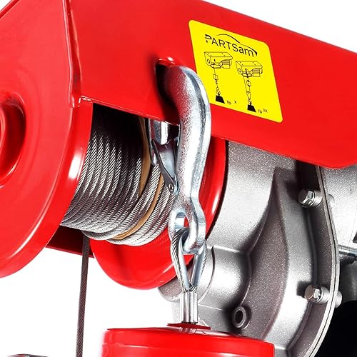 Miniatura 7 de Partsam Polipasto eléctrico de elevación automática de 440 libras con control remoto inalámbrico de 120 V grúa aérea de garaje polea de techo con
