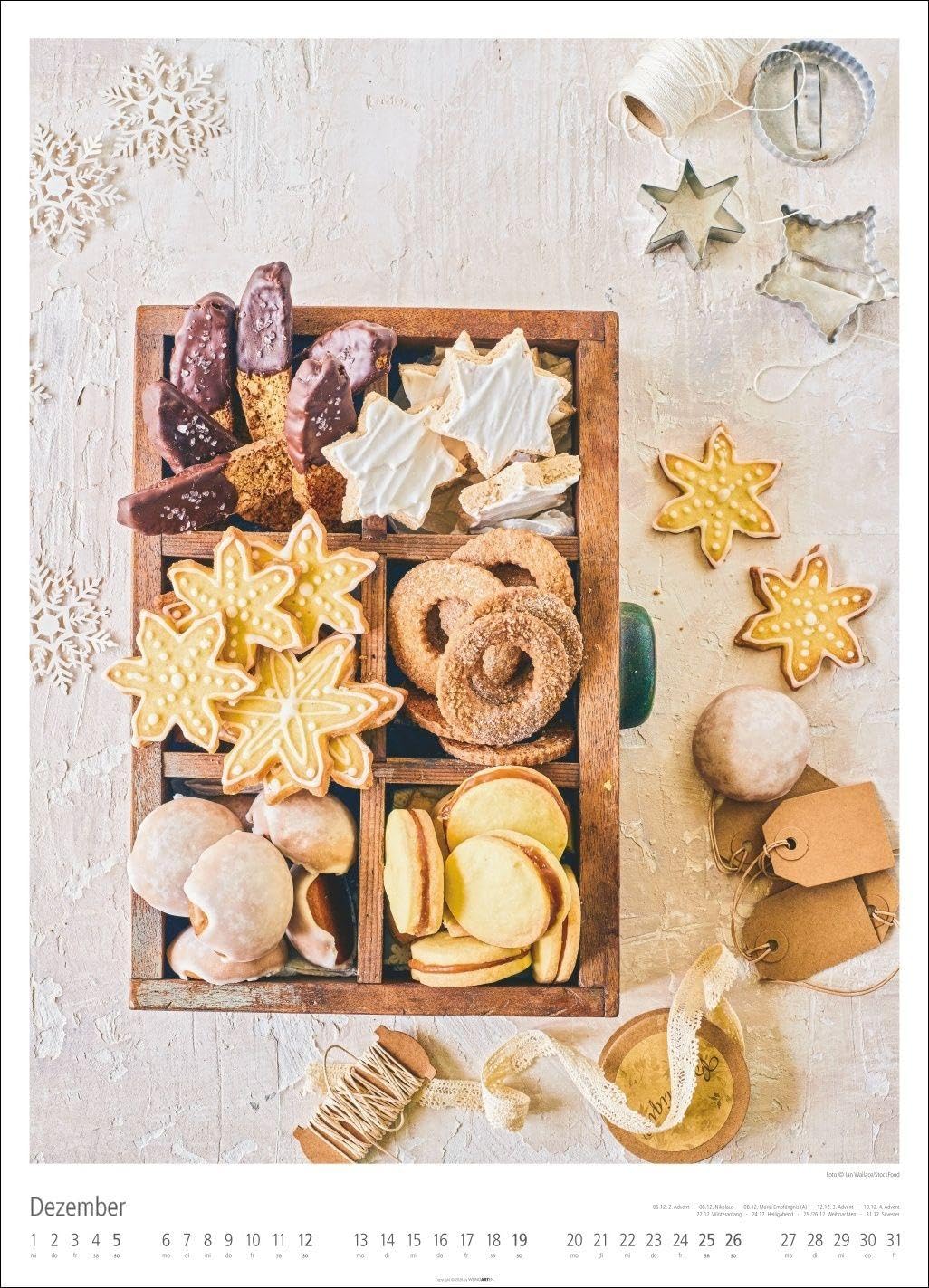 Food Gallery Kalender 2027: Großer Wandkalender mit 12 dekorativen Lifestyle-Fotos für die Küche. Food-Fotografie mit saisonalen Lebensmitteln. 49x68 cm Hochformat.
