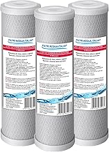 Carbon Block Cartridge 5 Micron 10 Inch CTO Activated Carbon Filter for Reverse Osmosis Set of 3 Pieces Water Filters Italia®