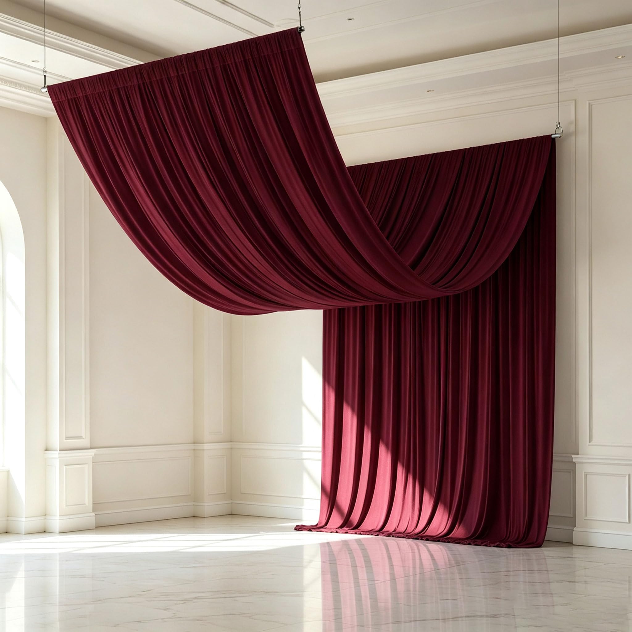 2 Paneles de Paño para Techo 150x600cm para Bodas y Fiestas