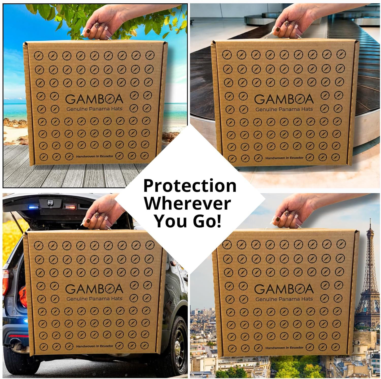 Gamboa Original Panama Hat for Men and Women Fedora Straw Summer Beach Sun Hat Protection UV UPF50+ - Image 5