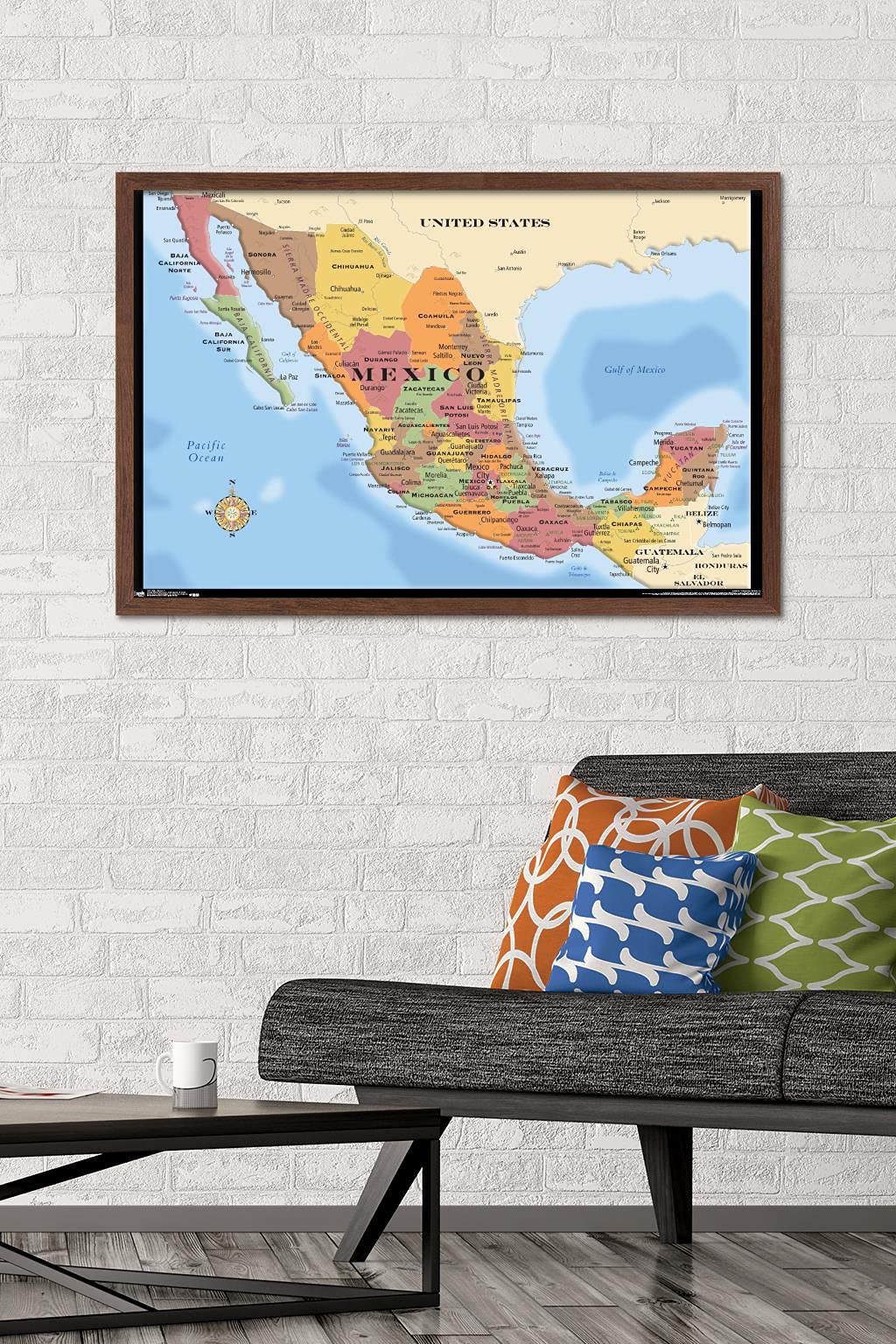 Map - Mexico Wall Poster : Amazon.ca: Home