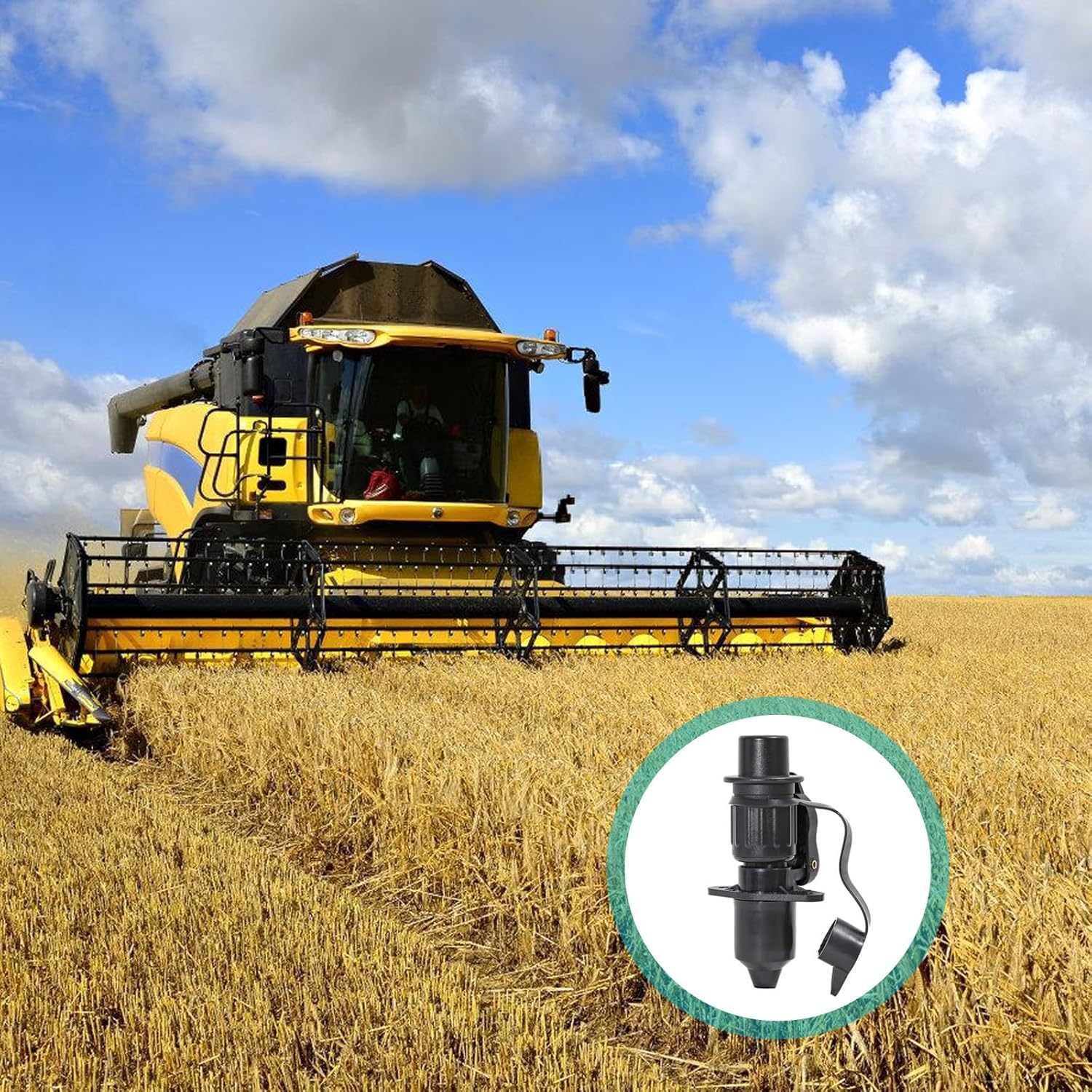 Spina Rimorchio & Presa Rimorchio 3 Poli,4 Pezzi Spina Presa 12V,Spina E Presa Rimorchio,Impermeabile Spina Presa Rimorchio,Connettori Rimorchio per Trattore Veicolo Agricolo Macchine Agricole