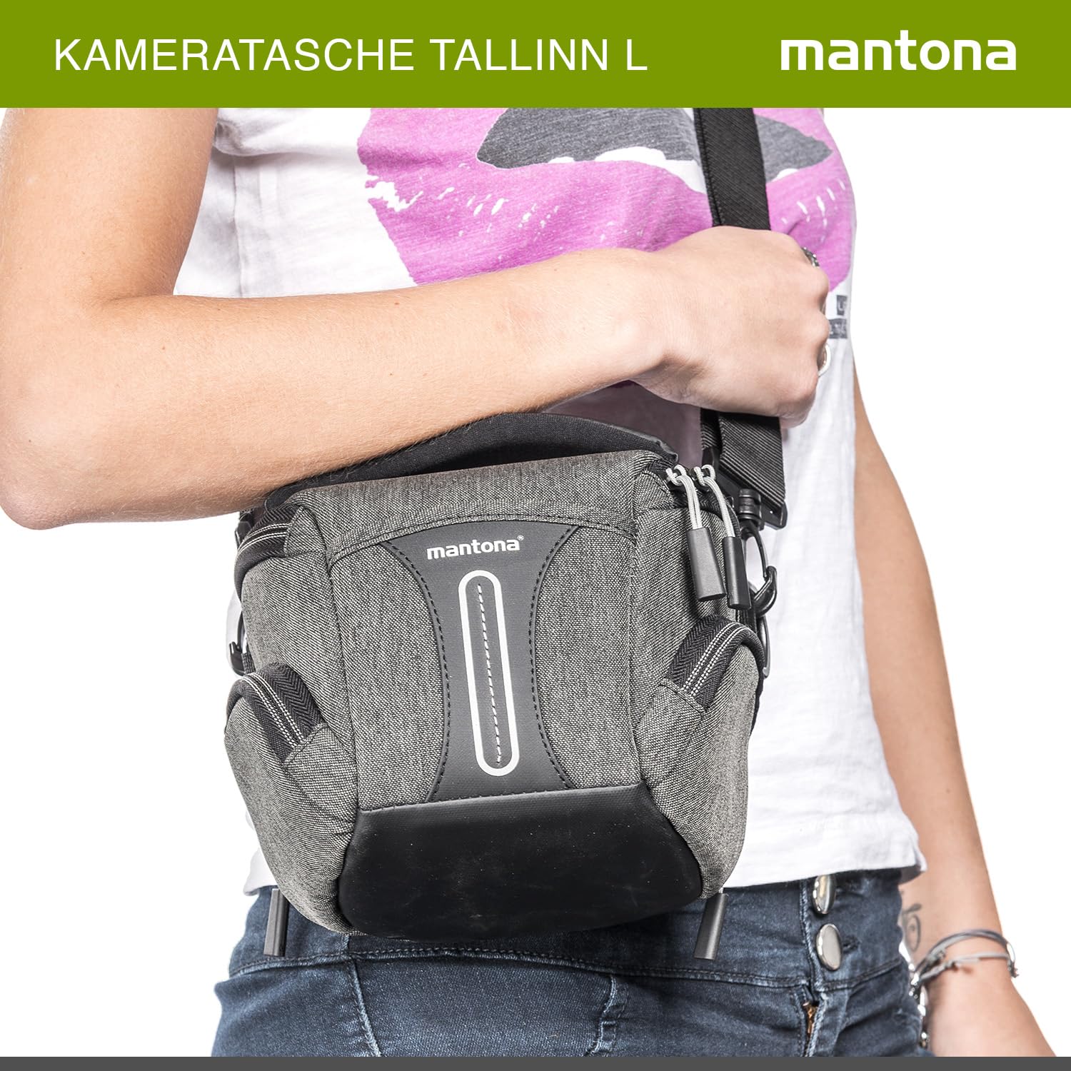 Mantona Torba na aparat Tallinn, rozmiar: S antracyt
