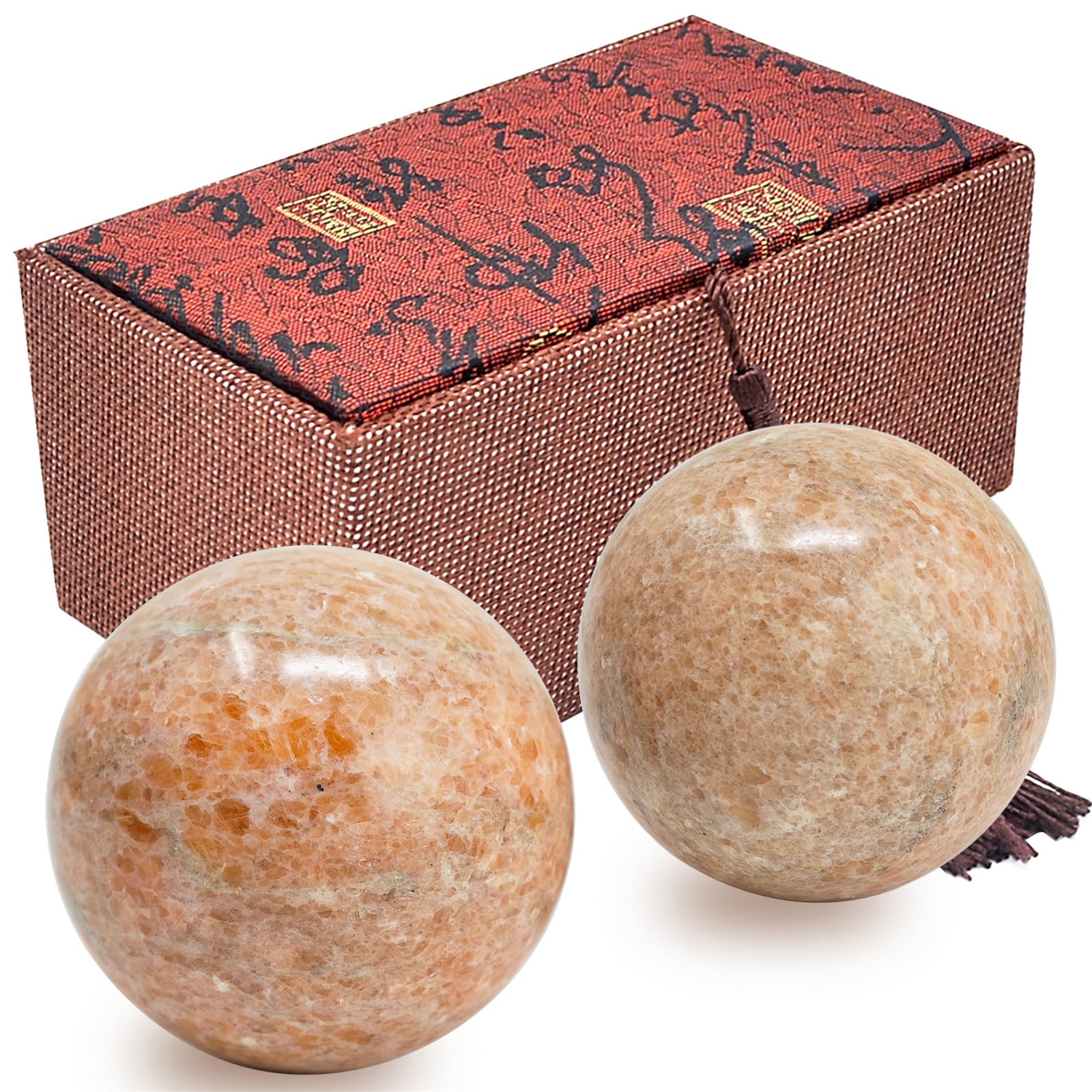 fengshuisale Feng Shui Chinese Health Balls (Blue with Phoenix and Dragon) 3.8cm/1.5" Red String Bracelet