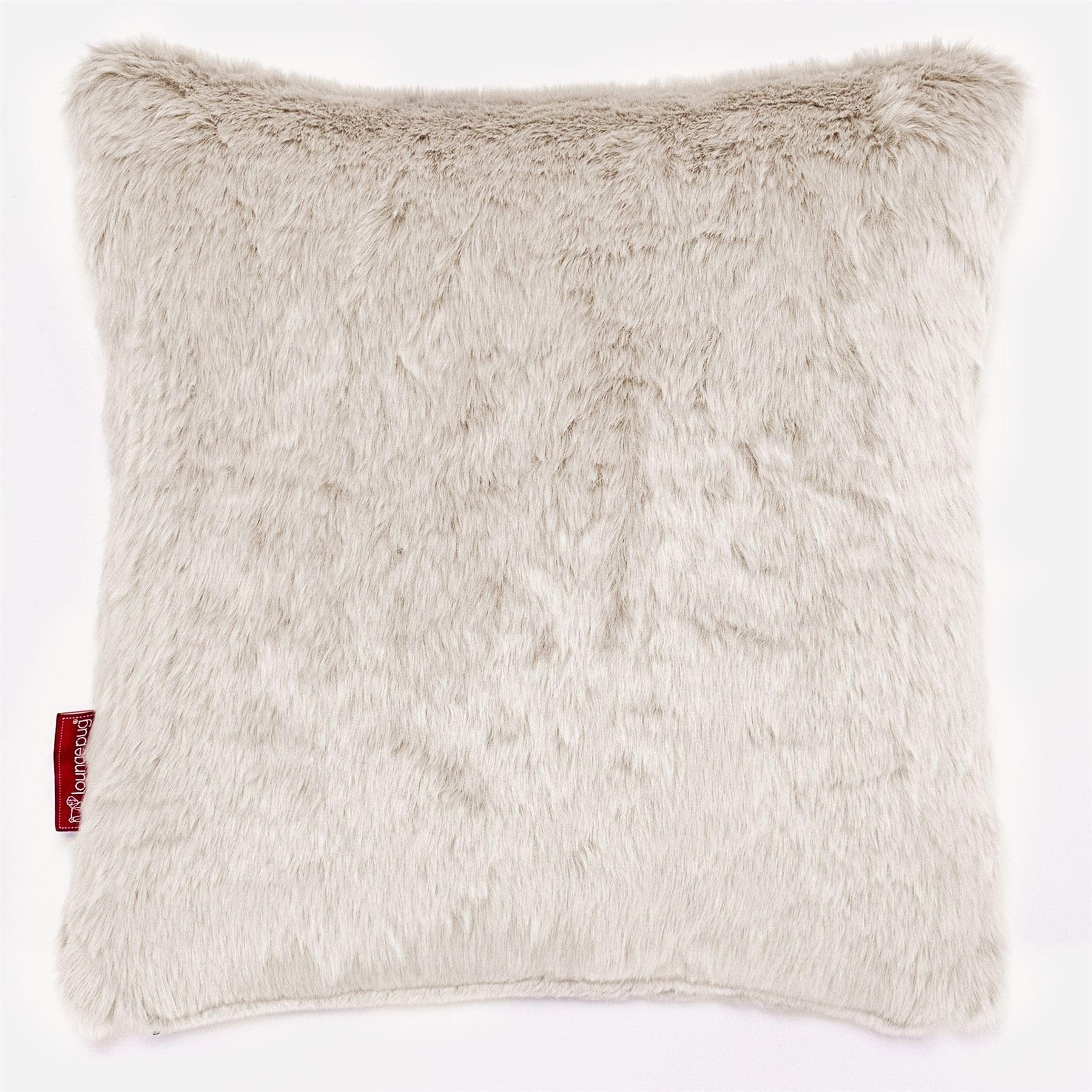 Lounge Pug Faux Rabbit Fur Scatter Cushion White 47 x 47 cm Decorative Pillow Filled