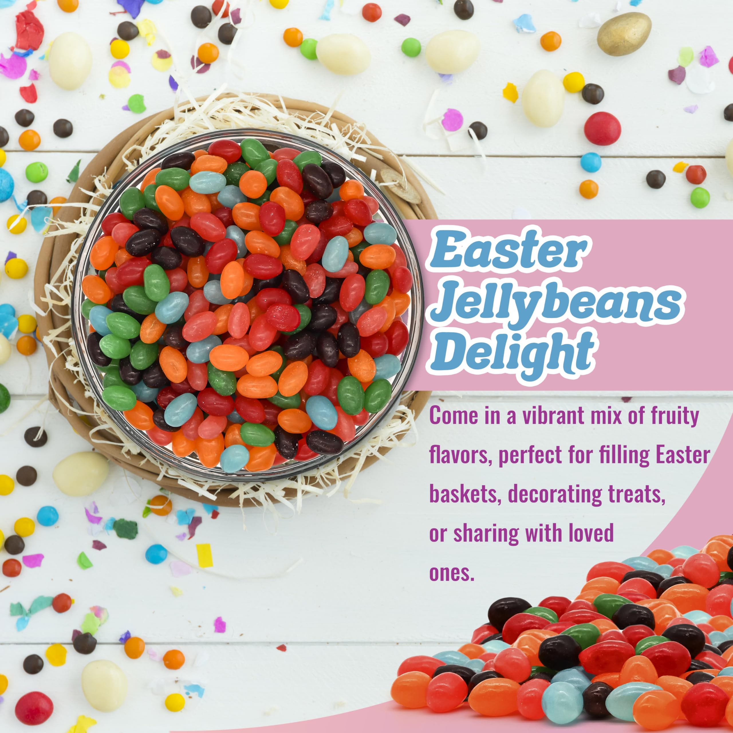 Jolly Ranchers Jelly Beans – 2 lb Bulk Bag | Assorted Flavors: Strawberry Orange, Blue Raspberry, Watermelon, Grape, & Apple | Perfect for Candy Lovers, Parties, Easter & Gifting