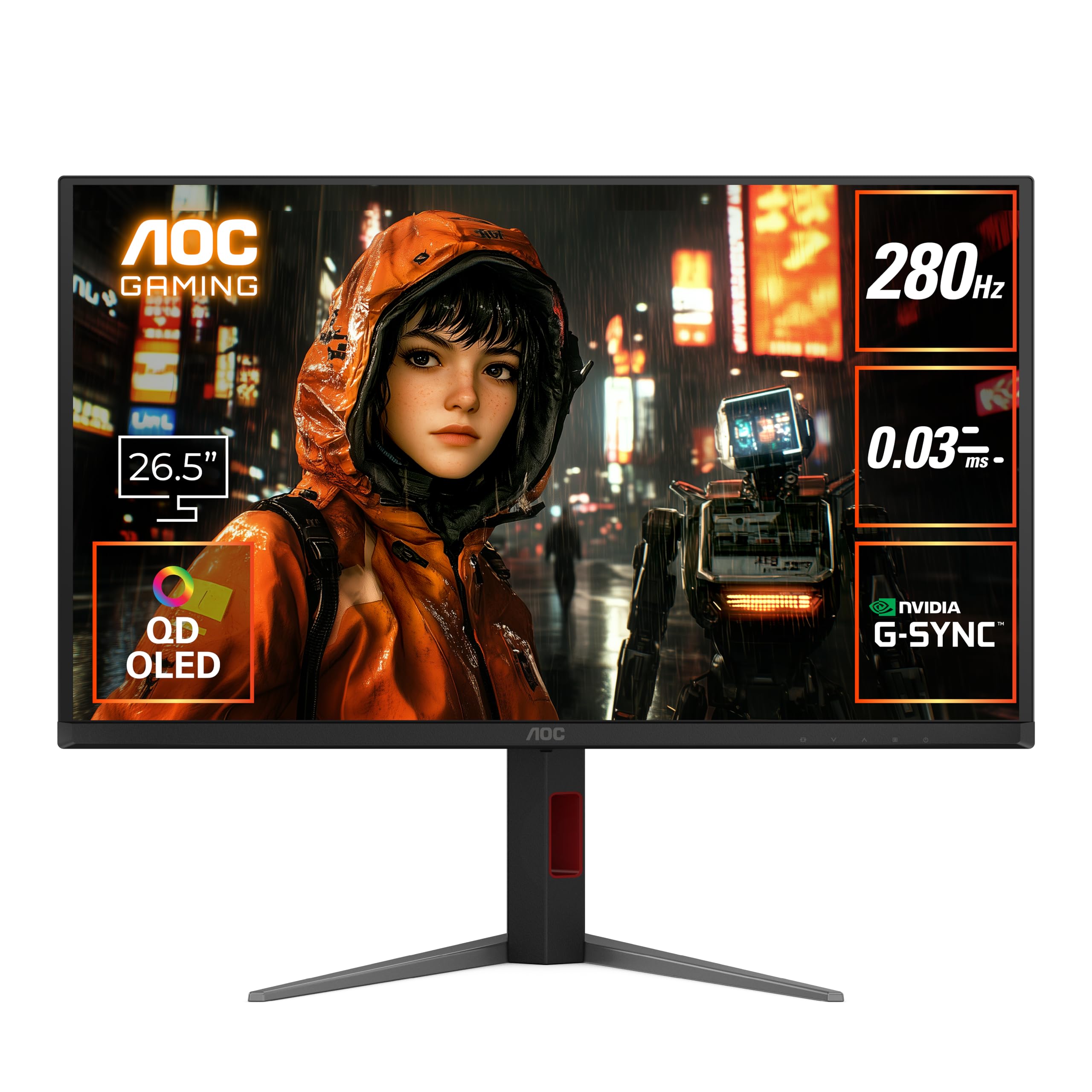 AOC モニター 本体 AOC、IPSパネル搭載で165Hz/1ms駆動に対応した23.8型/27型ゲーミング