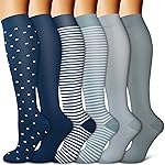Copper Compression Socks for Women & Men (6 pairs) - Best Support for Nurses, Running, Hiking, Recovery