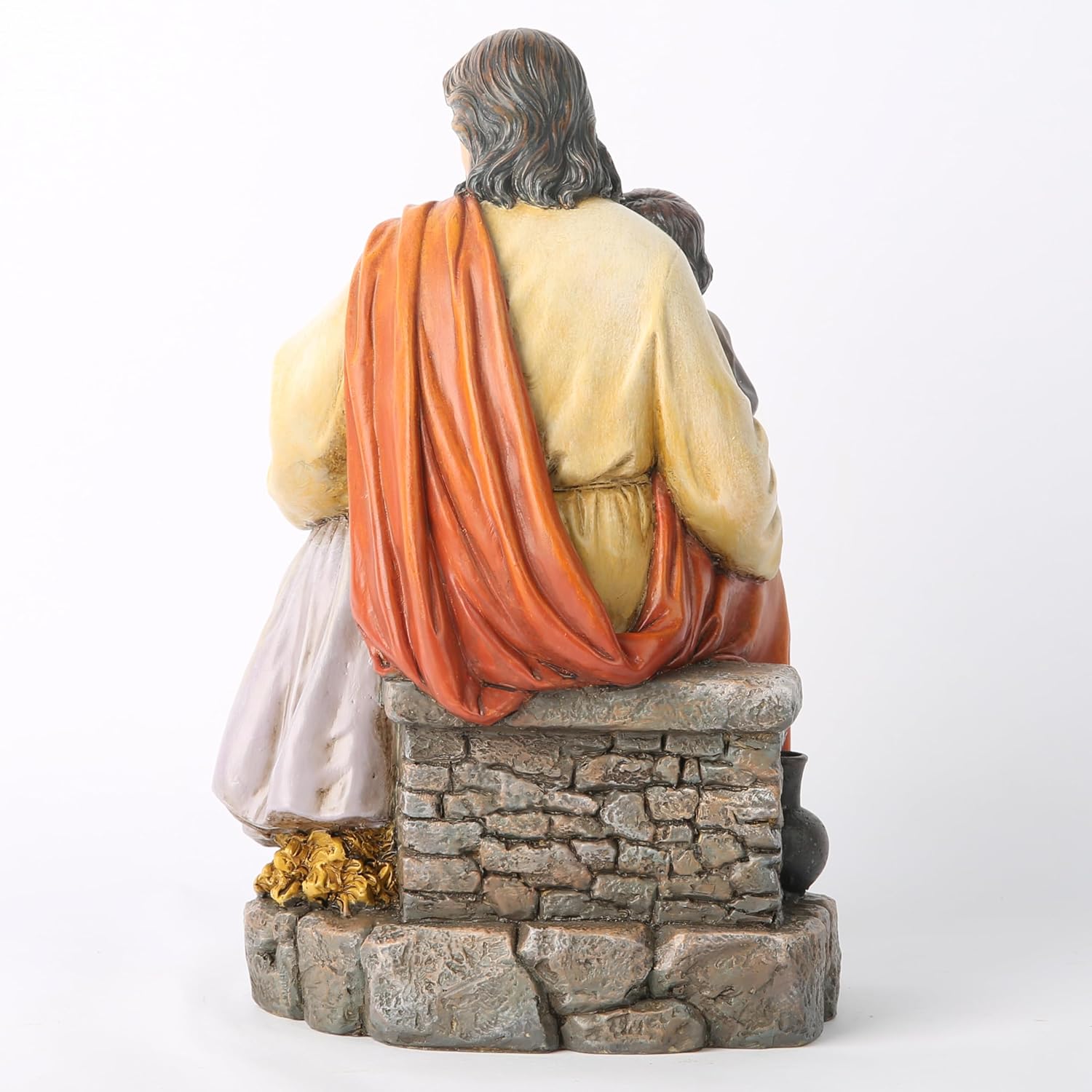 BC Catholic Jesus with Children Statue, Religious Figure, Inspirational Indoor Home Decor, Devout Gift for Child Baptism, 8.8" H, Renaissance Sculpture Handmade by Buildclassic - Image 7
