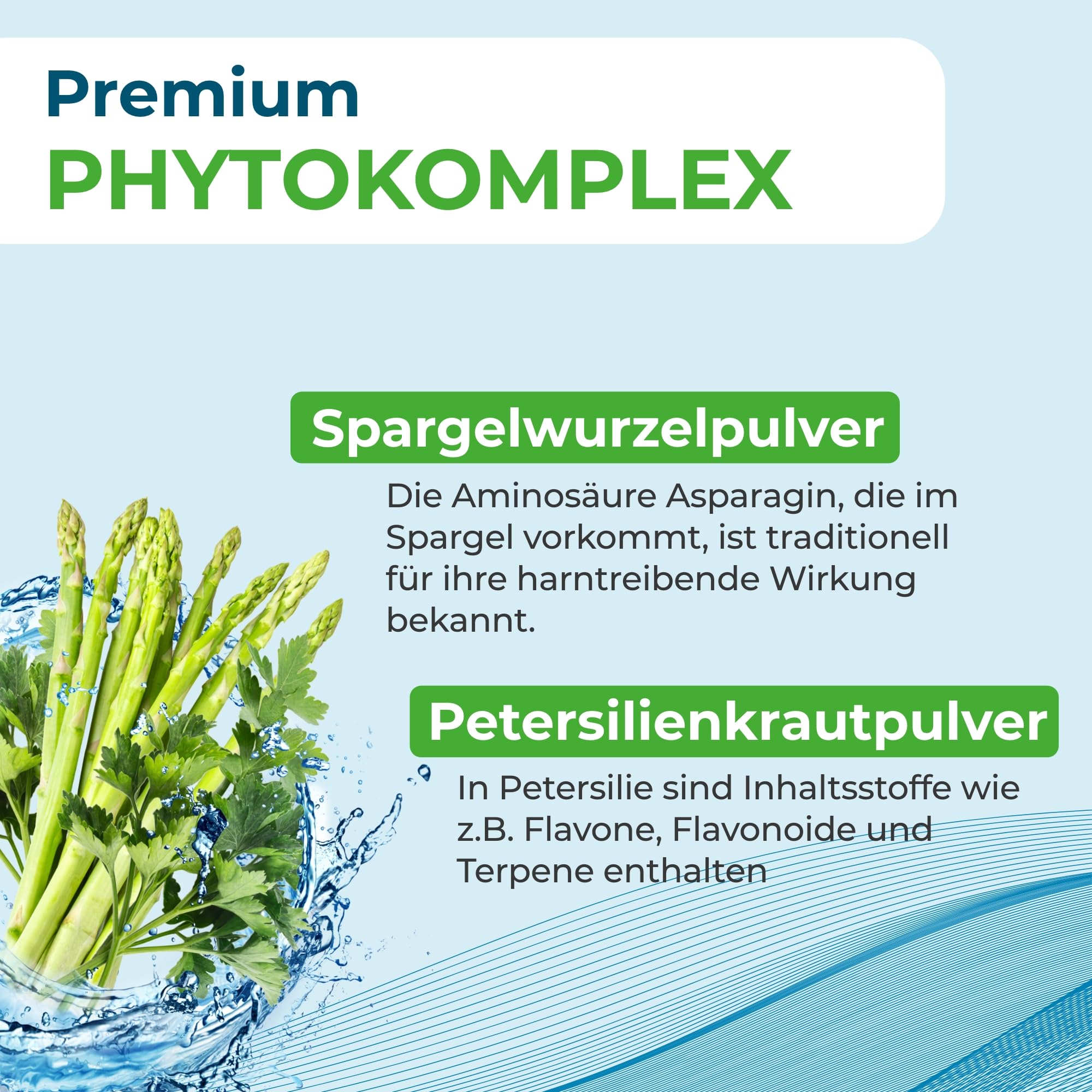 Aqua Balance – Ideal für Entwässerungskuren | Magnesium trägt zum Elektrolytgleichgewicht bei · Mit Petersilie & Spargel · Vegan · Ohne künstliche Zusätze