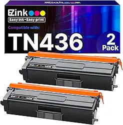 E-Z Ink Impressora jato de tinta HL-L8360CDW, impressão frente e verso automática, para casa e trabalho, sem fio, compatível com TN436, preta