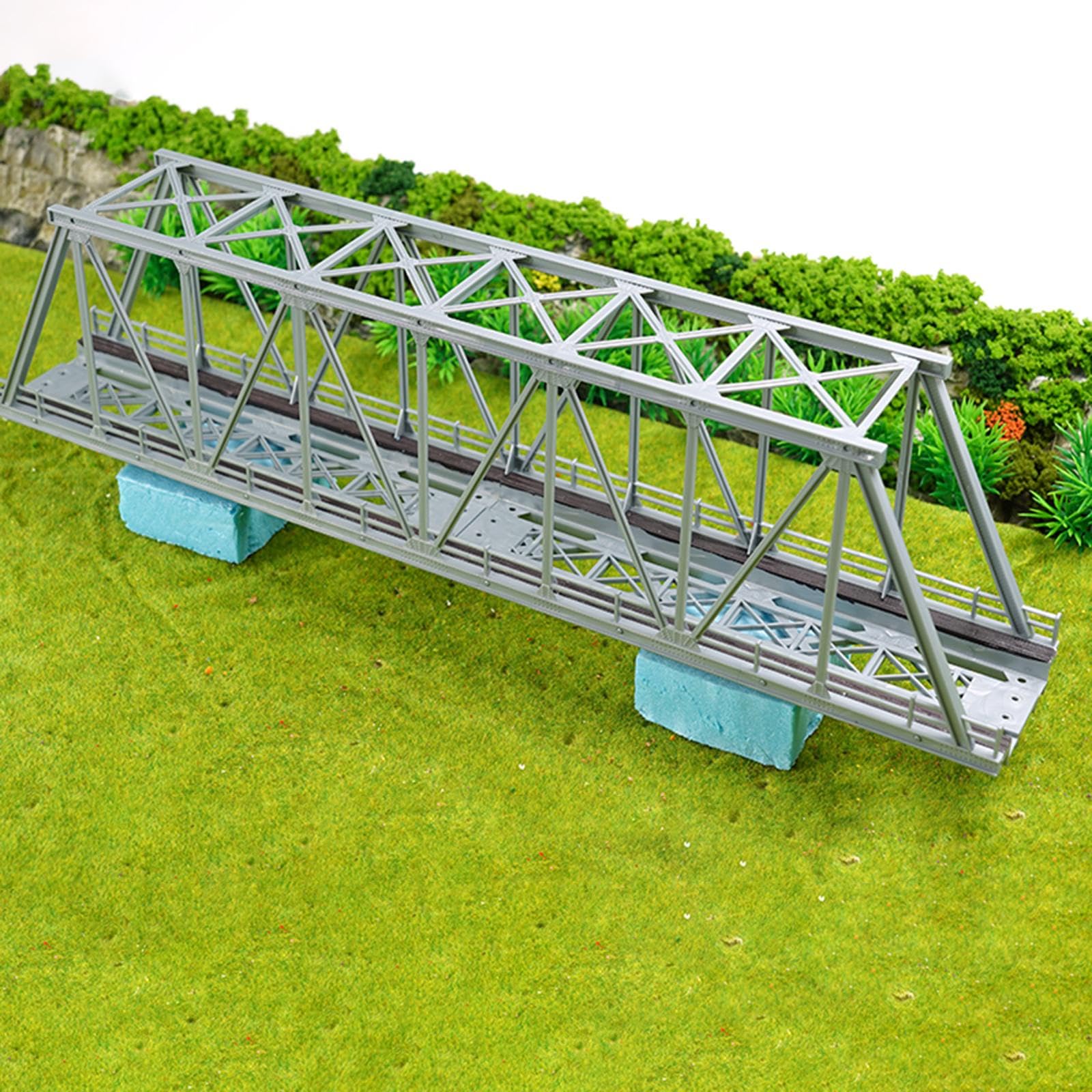 Ponte a Traliccio in Scala HO 1/87, Modello per Ferrovie in Miniatura, Doppio Binario, 40.7cm (16.02")