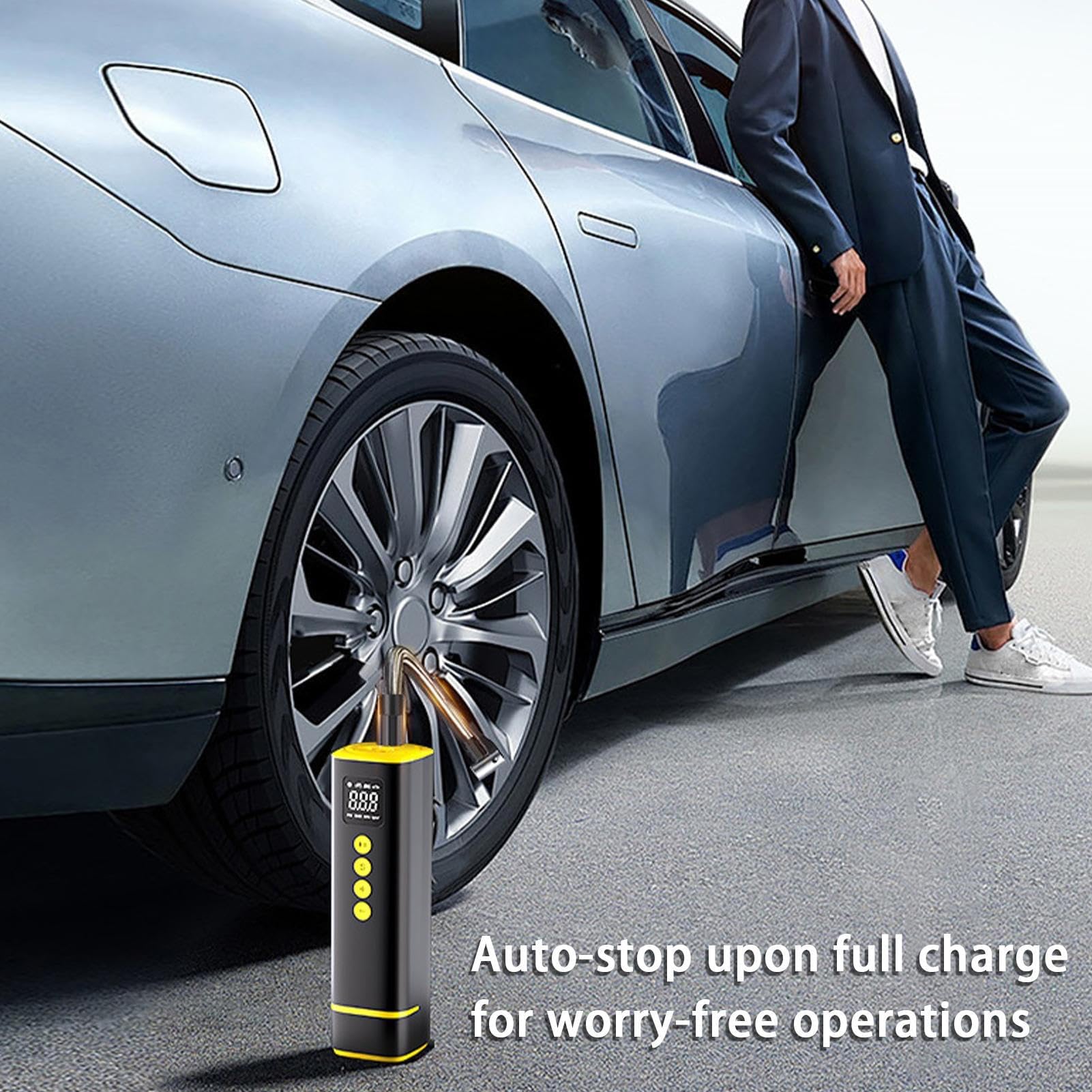 Gonfiatore elettrico per pneumatici, 150 psi, pompa ad aria portatile per auto, moto, camion e palloni sportivi, gonfiaggio rapido e conveniente