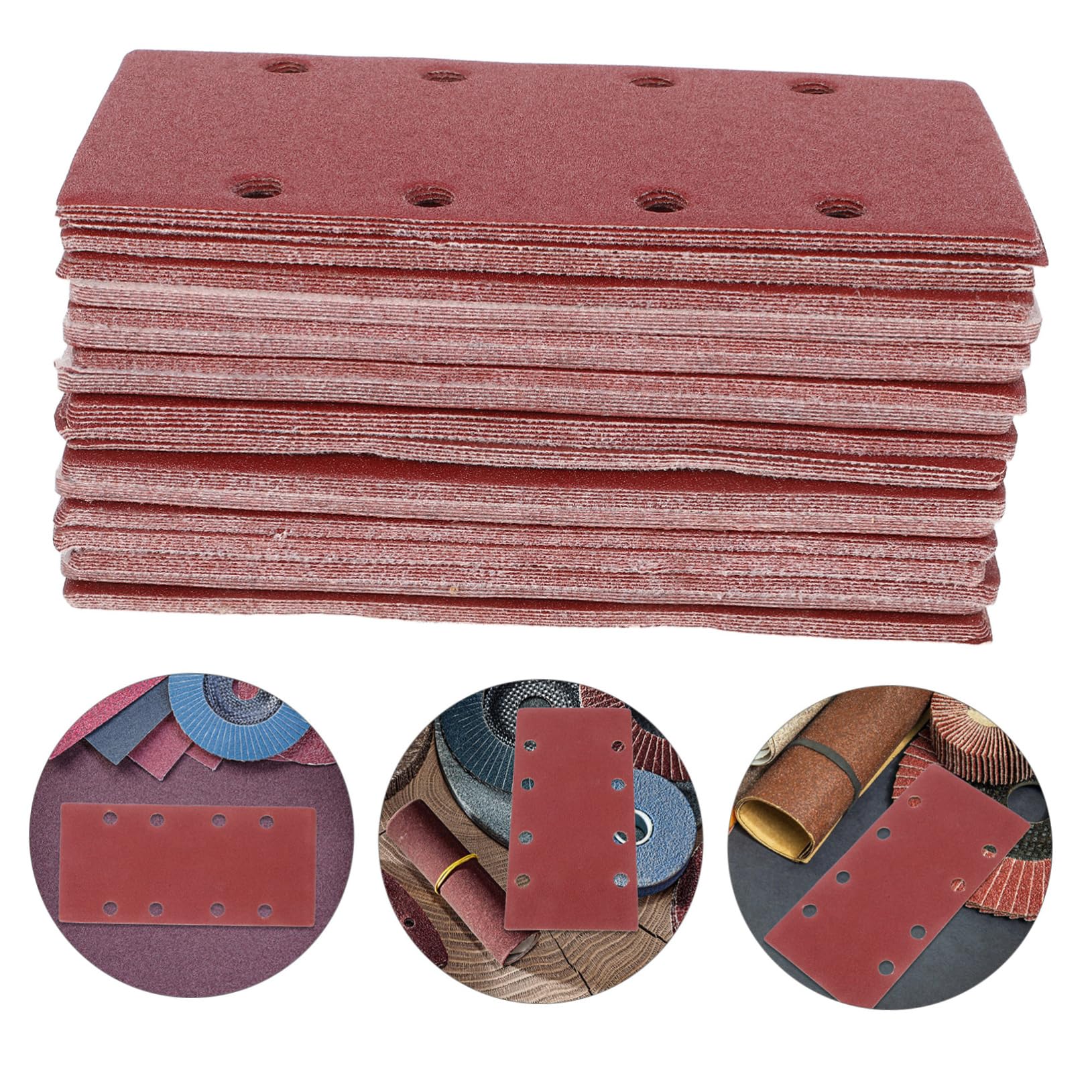 Ciieeo 100 Pezzi Fogli di Carta Vetrata Flockata per Levigatrice, Grana Fine, Alta Efficienza per Legno e Plastica, Ristrutturazione Casa
