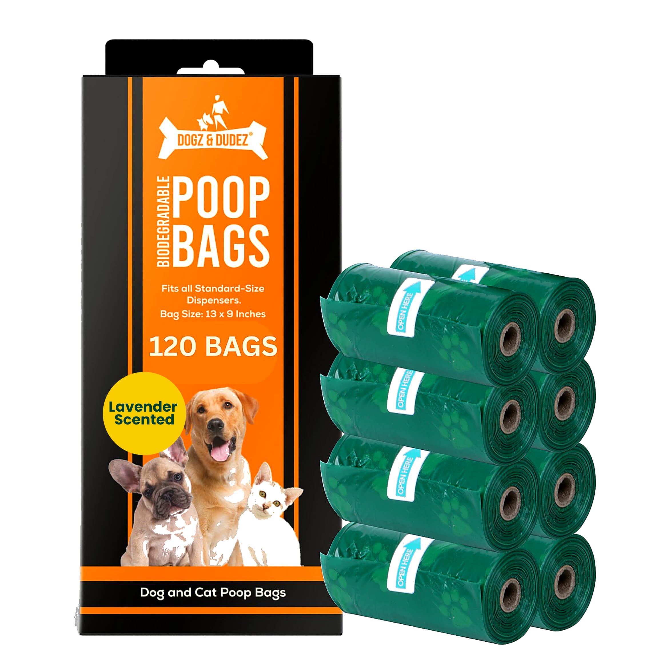 Poop Bags for Dogs | Lavender Scented, Leakproof & Easy Tie | 8 Rolls x 15 Bags (120 Total) | Fresh Scent Waste Bags for Dogs & Puppies-image-15