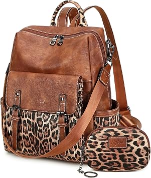 AGLOD Backpack Purse for Women PU Leather Back Packs Designer Ladies Shoulder Bag Fashion Faux Work Travel Handbags