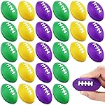 Blulu 30 Pack Mini Footballs Bulk 2.17 Kids Foam Stress Balls Football Party Toy Favor Small Stress Sports Ball for Birthday Homecoming Game Back to School Reward Party Gift Goodie Bags Stuffers