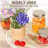 Vista 6 de GUEQUITLEX Tarros de vidrio Mason con tapas, tarro de conservas genuino de 16 oz, tarros para conservas para almacenamiento de alimentos, alimentos