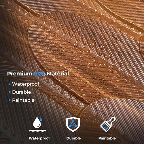 Miniatura 2 de STICKGOO Paneles de pared 3D, paneles de pared decorativos de PVC, 19.7 x 19.7 pulgadas, diseño de cactus, paneles de pared texturizados 3D para