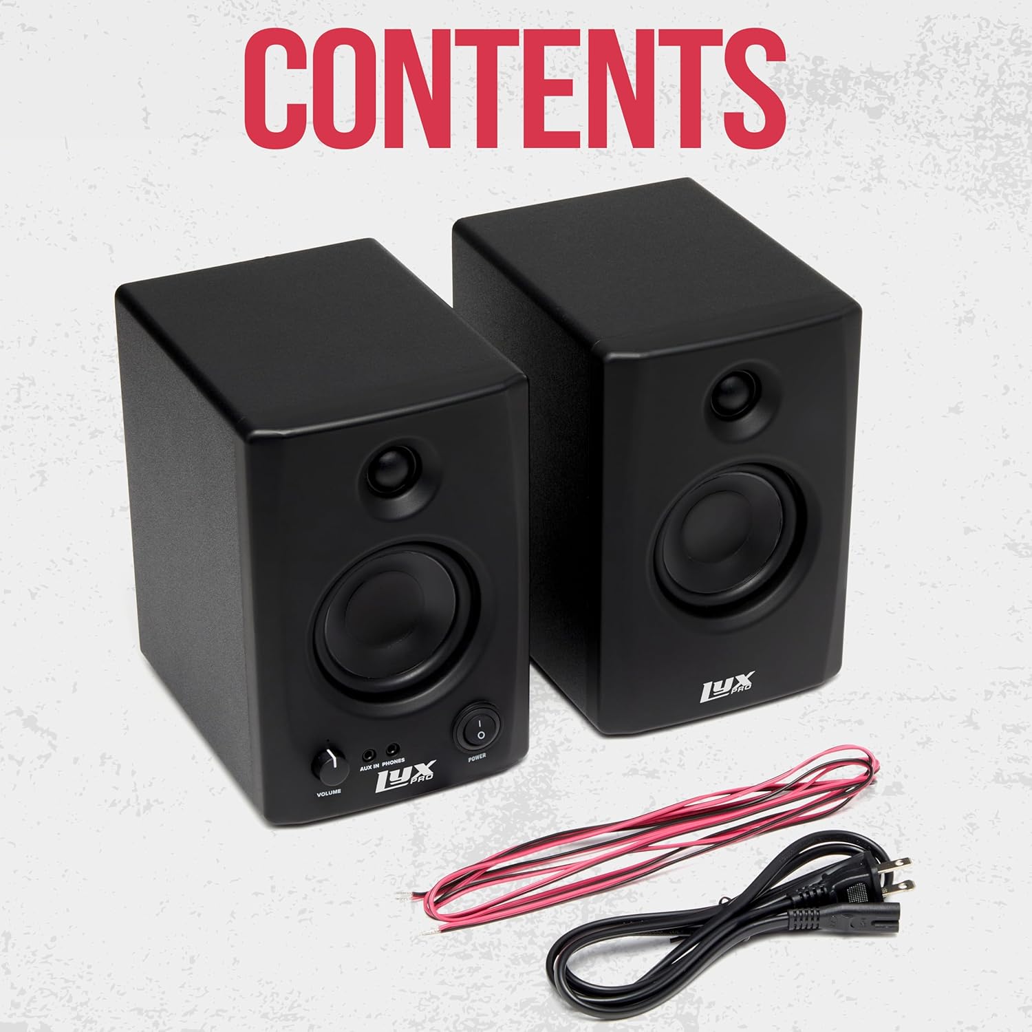 LyxPro 3.5” 50 Watts Bluetooth Studio Monitors | Hi-Fi Audio, Powered Speakers for Near Field Music Production | ¼” TRS, RCA, 3.5mm, & Bluetooth Inputs | Headphone & Passive Speaker Output | Black