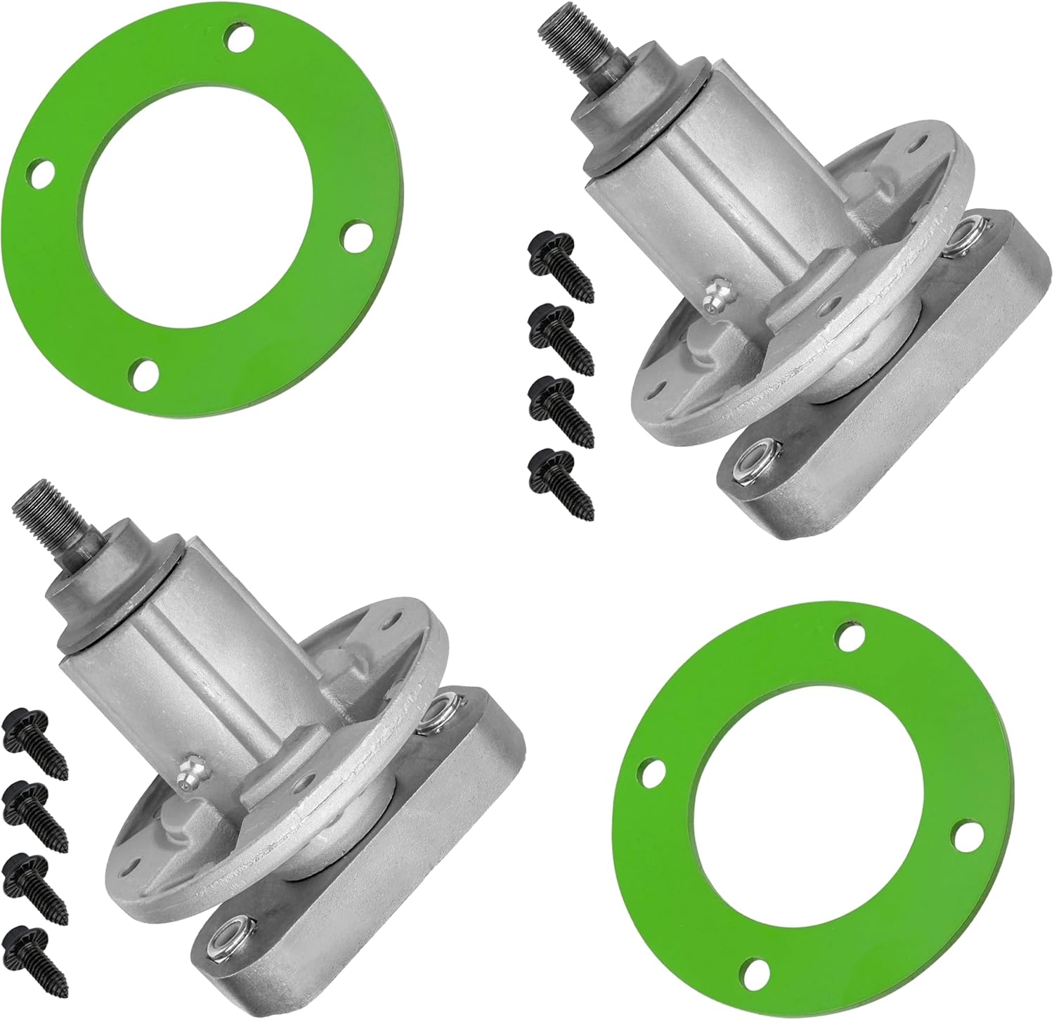 Caltric 2 Spindle Assembly w/Rings Compatible with John Deere GX20250 L1742 L2048 L2548 108-14.5