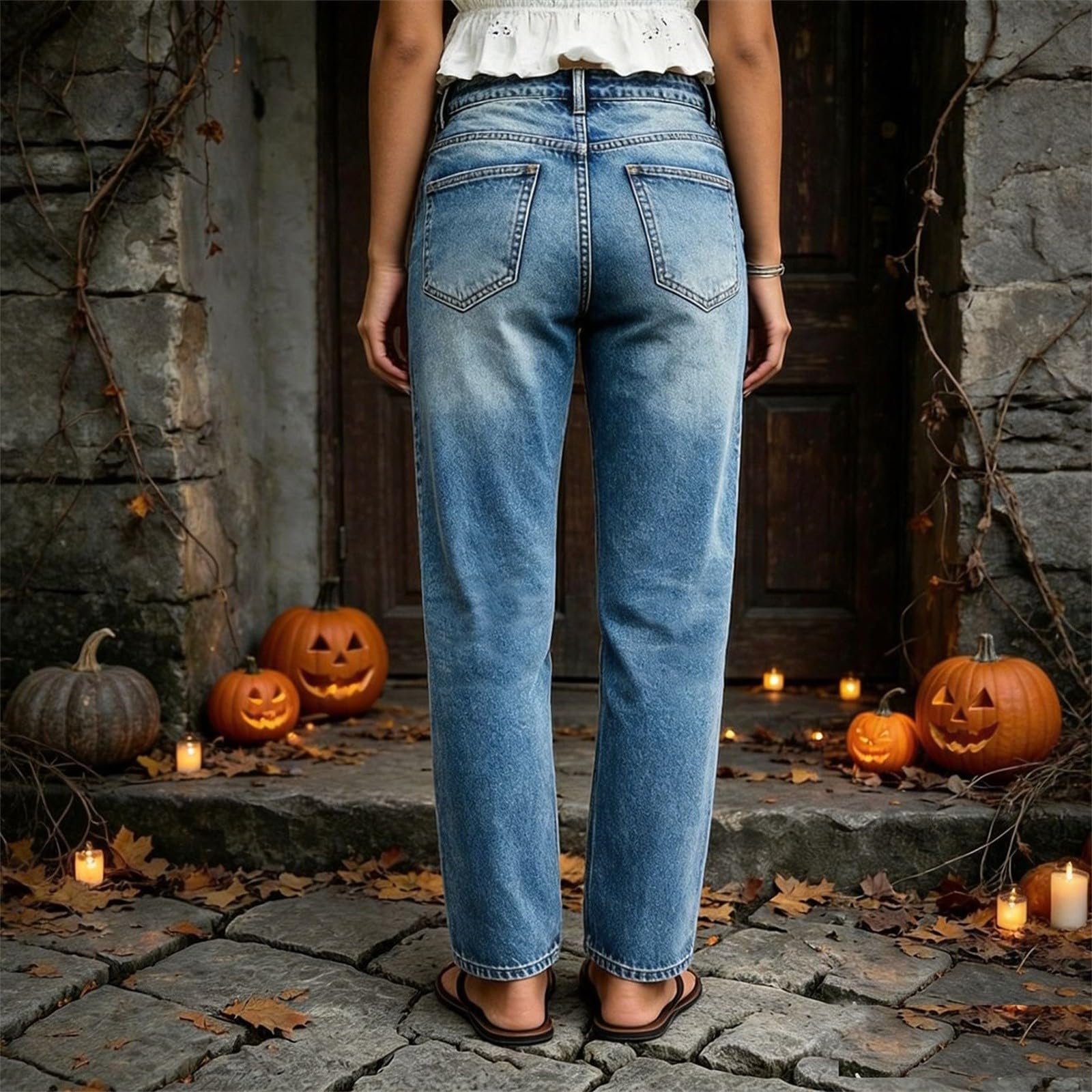 Jeans Donna Curvy Elasticizzati Jeans Vita Alta Larghi Leggeri Pantaloni Baggy Curvy Casual Eleganti Pantaloni Denim Elasticizzati Gamba Larga Taglie Forti Palazzo Pantalone Tempo Libero Y2k Hiphop