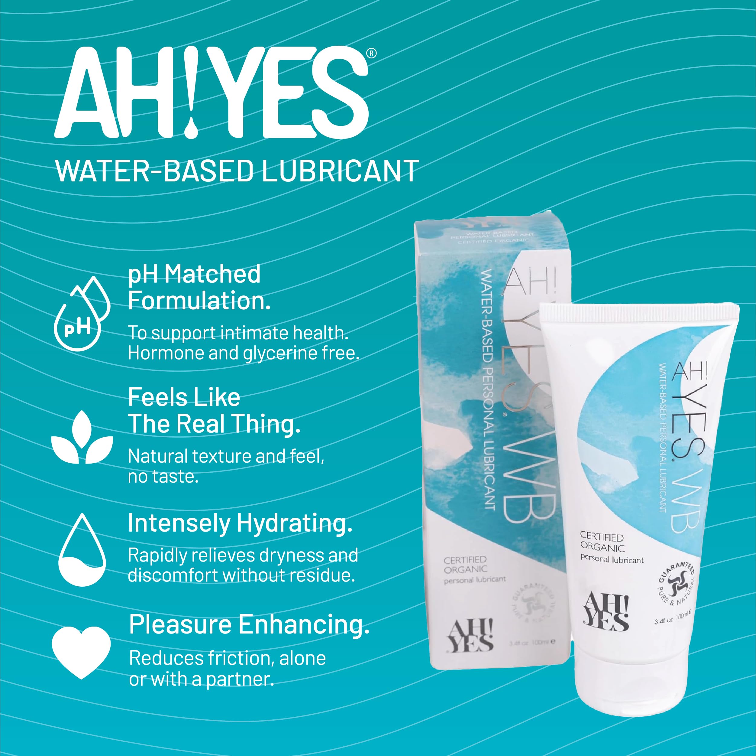 AH! YES® Intimate Health Starter Bundle | Certified Organic | Water-Based & Plant-Oil Lubricants, Vaginal Moisturizer & pH-Balanced Feminine Wash | Long-Lasting Hydration & Gentle Care