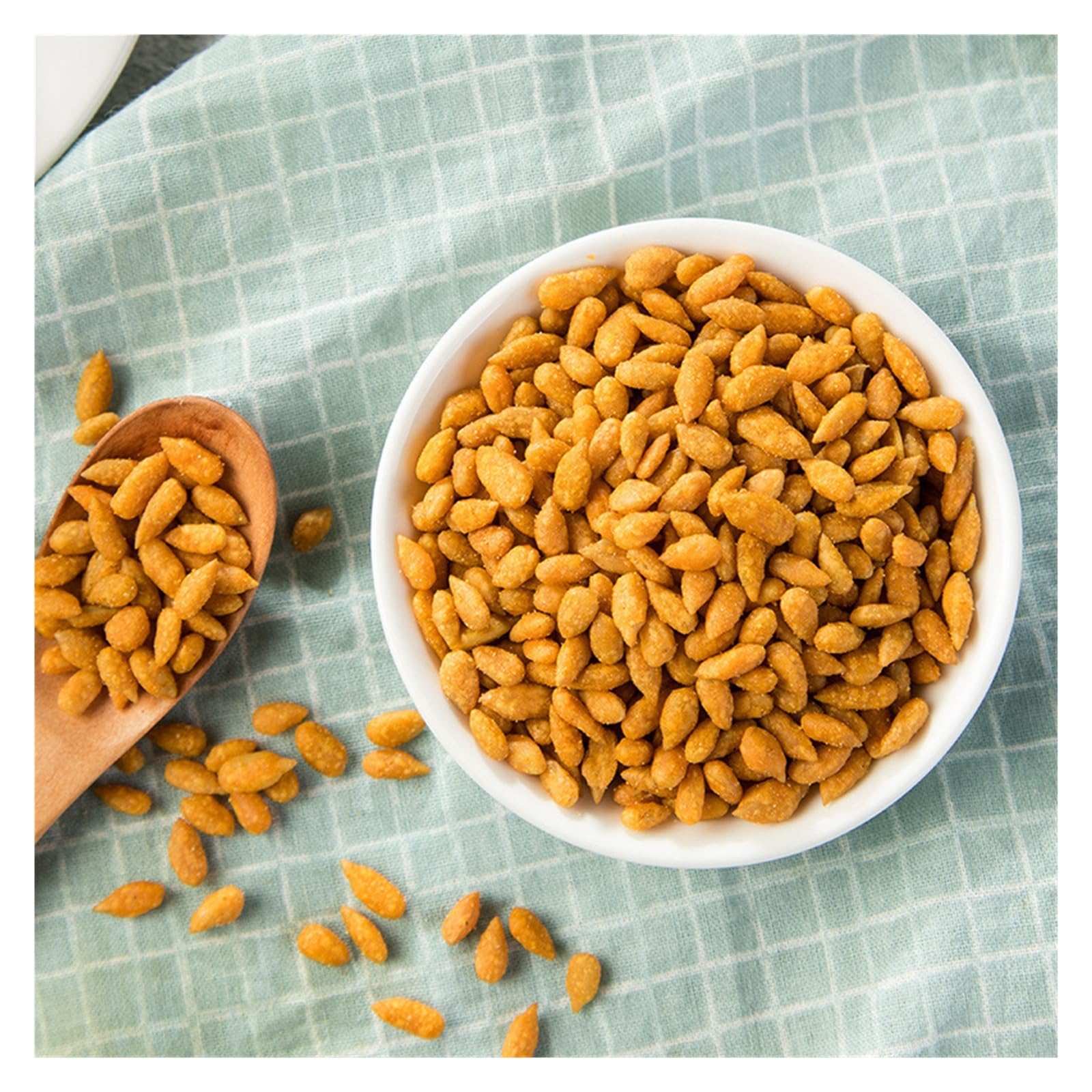 128 g de semillas de girasol con sabor a huevas de cangrejo, saladas, fragantes y crujientes con un rico sabor a cangrejo. Nueces Y Aperitivos.(4bag)