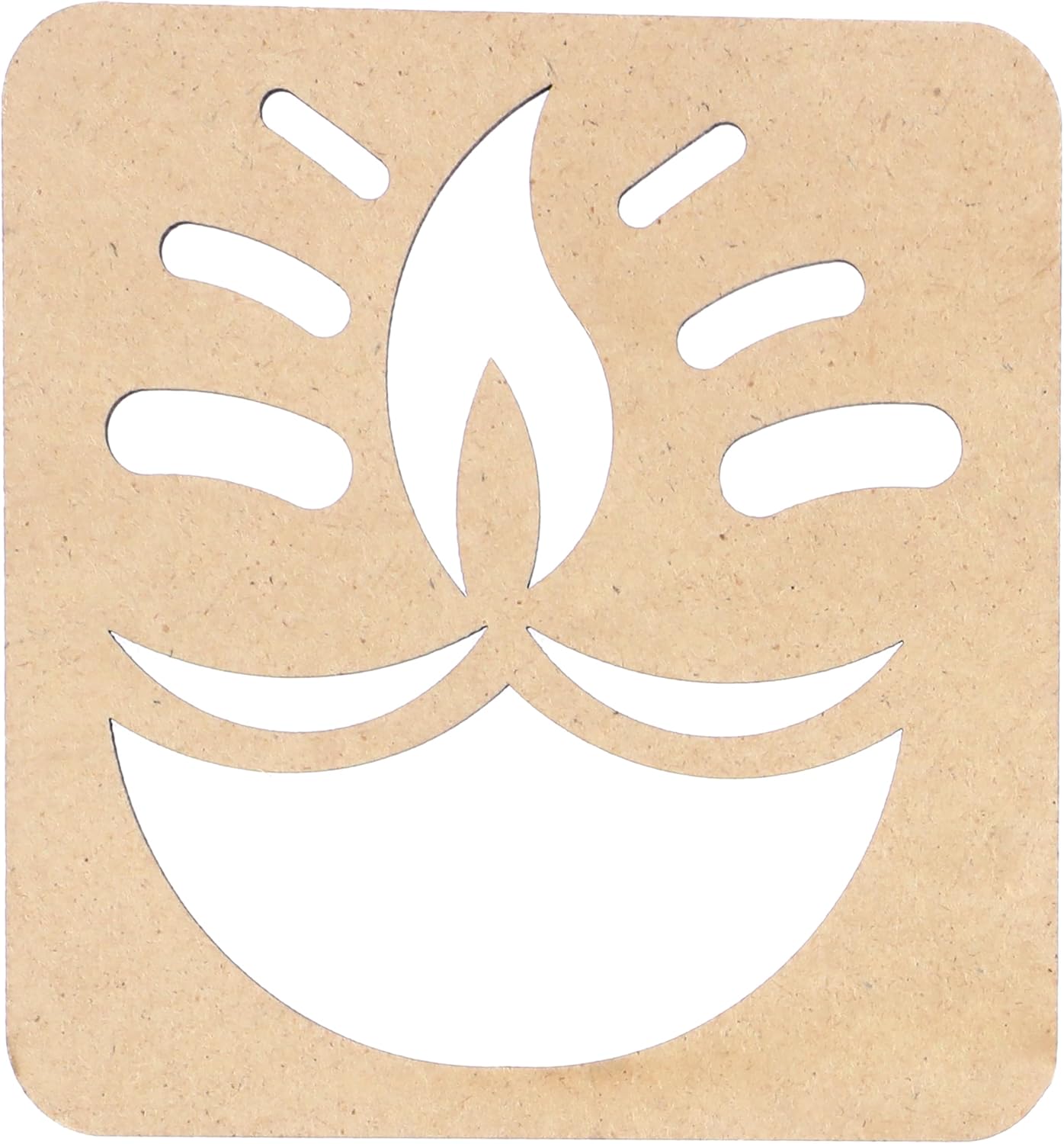 DIY MDF 既製 4個セット Om Star Diya 使いやすい ランゴリテンプレート 塗りやすい 木製ランゴリボード インド