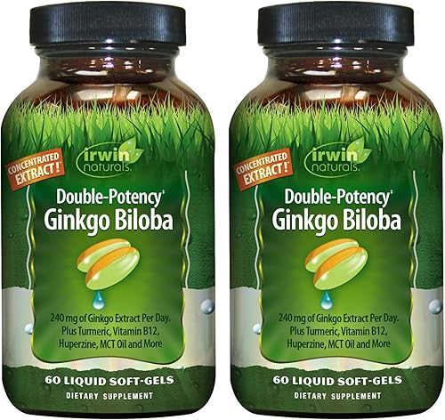 Miniatura 7 de Irwin Naturals Suplemento de doble potencia Ginkgo Biloba de 240 mg extra fuerte para la salud cerebral, mejora la memoria, el enfoque mental