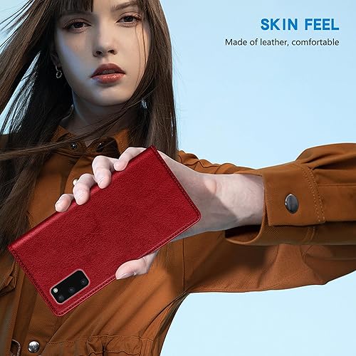 Miniatura 166 de ZZXX Funda tipo cartera para Samsung Galaxy S20 con bloqueo RFID, soporte de ranura para tarjetas, funda protectora de cuero magnético fuerte