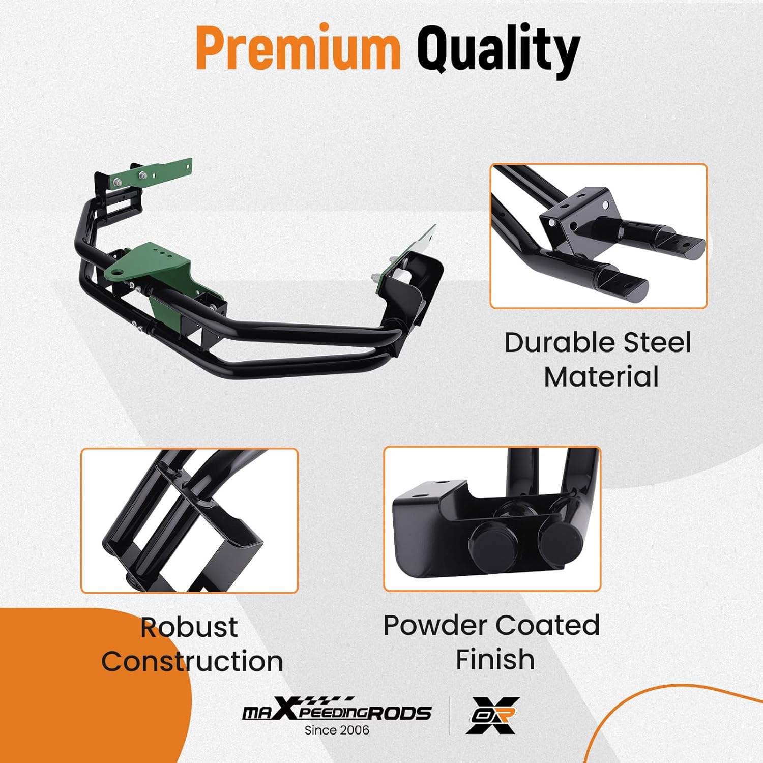 maXpeedingrods Rear Bumper Bar & Hitch Kit for John Deere ZTrak Zero-Turn Mowers Z235, Z255, Z335E, Z335M, Z345M, Z345R, Z355E, Z375R