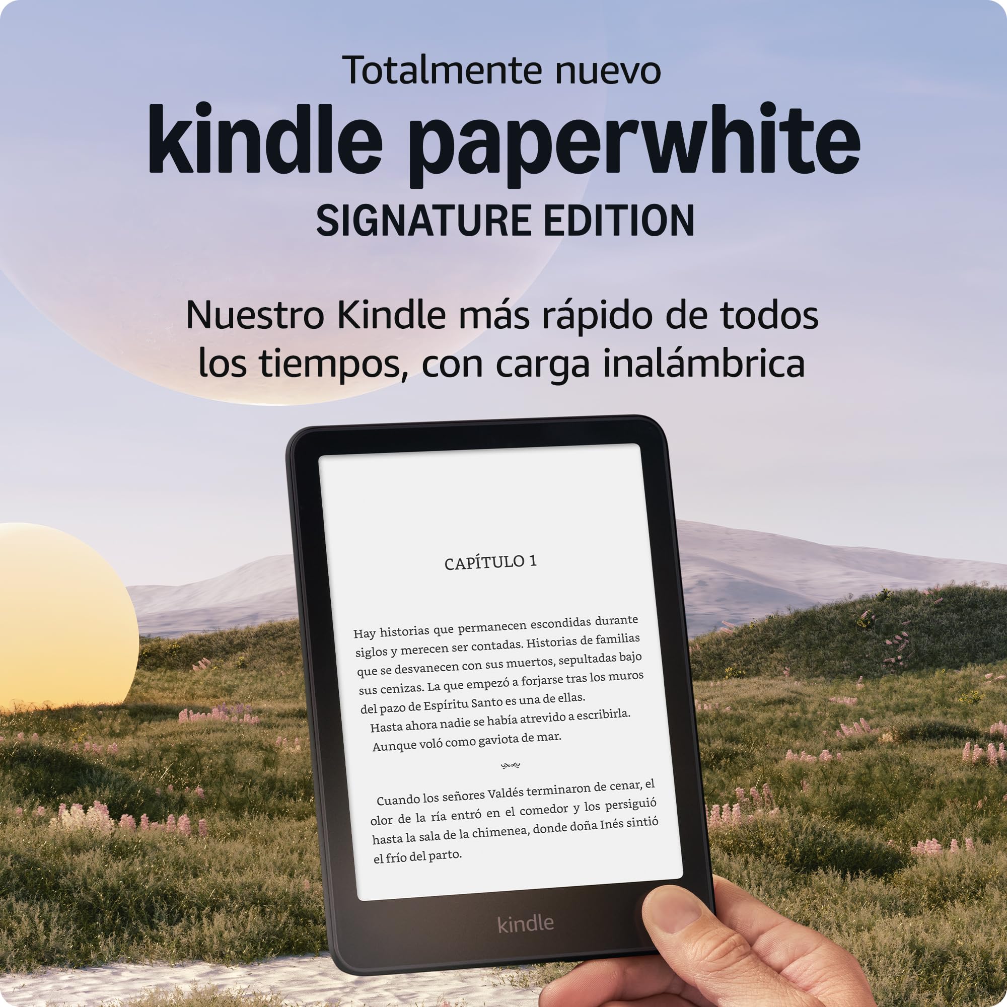 El nuevo Amazon Kindle Paperwhite Signature Edition (32 GB): nuestro Kindle más rápido con una luz frontal que se ajusta automáticamente y semanas de duración de la batería. Carbón metálico