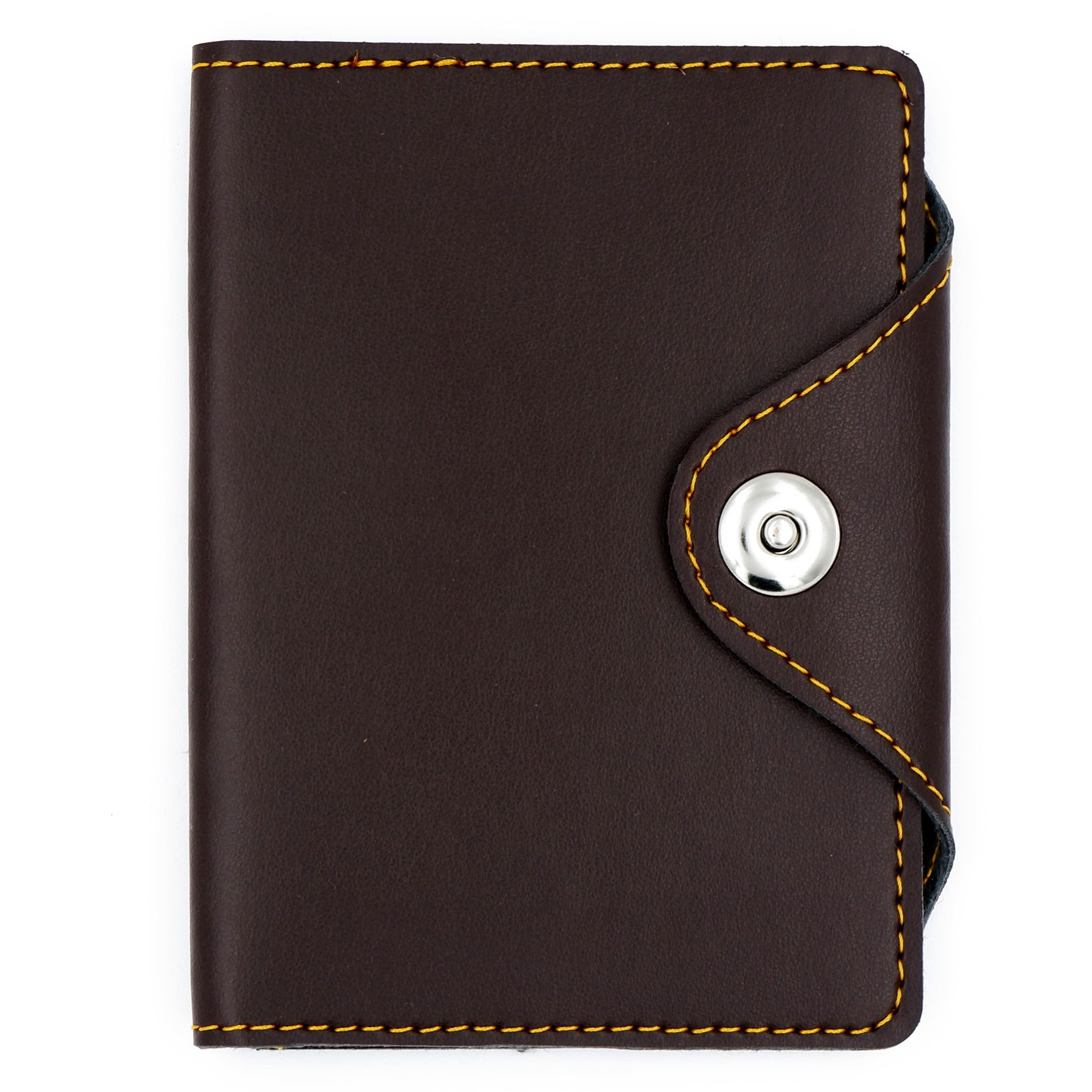 asraw Premium Unisex Faux Leather Passport Cover - Magnetic Button Lock Passport Holder Cover Wallet (Plain Cover, Brown)-picture-47