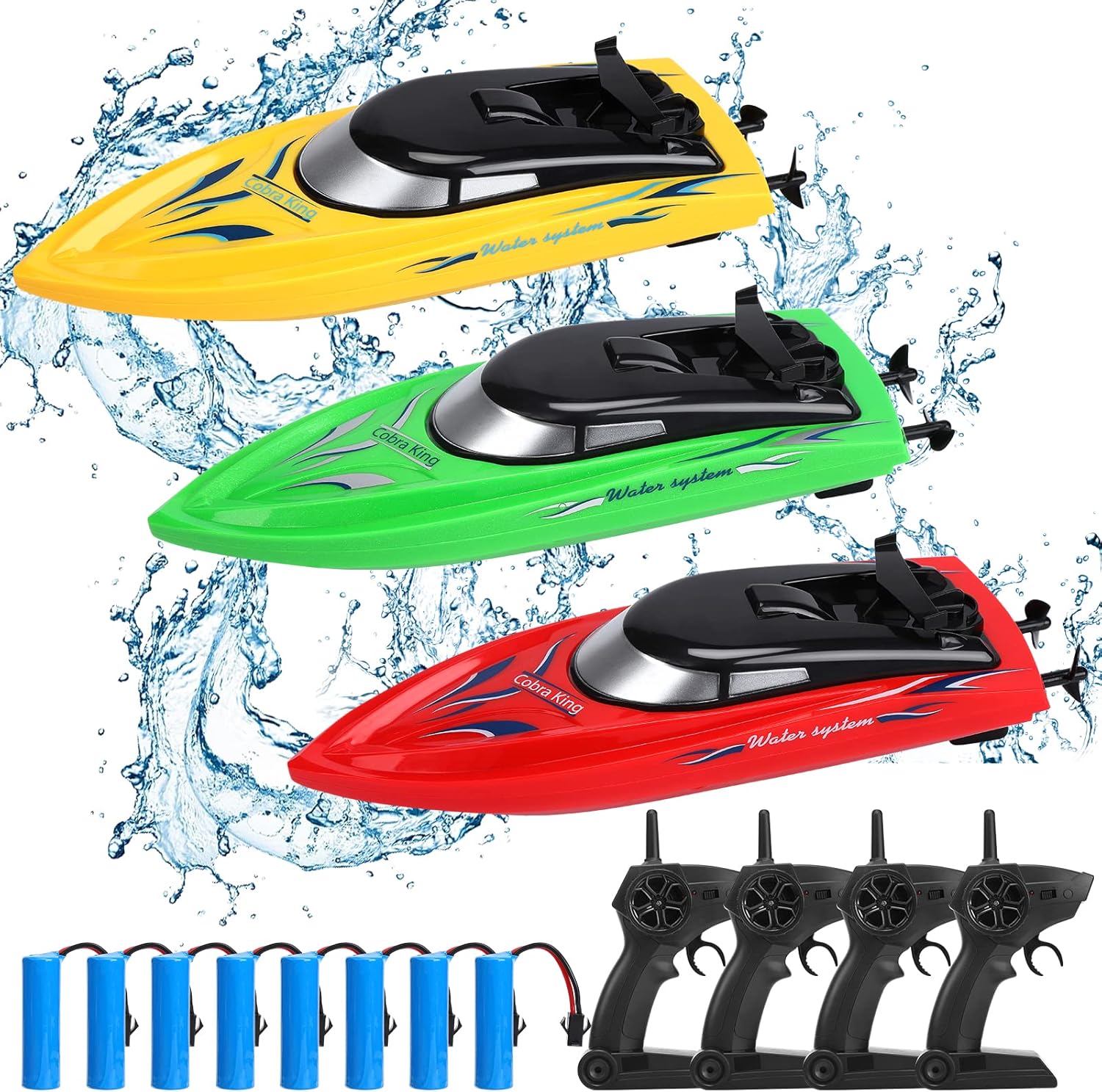3 Pack RC Boat Remote Control Boats for Pools and Lakes for