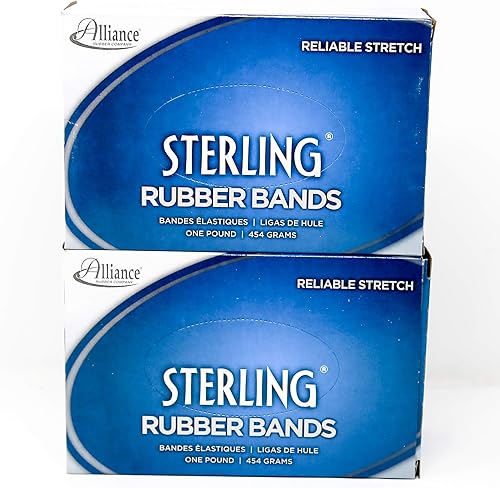 Miniatura 7 de Alliance Bandas de goma de ley 24335 tamaño #33, caja de 1 libra contiene aproximadamente 850 bandas (3 12 x 18 pulgadas, crepe natural) beige y