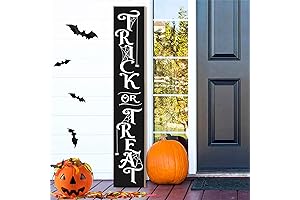 Halloween &quot;Trick or Treat&quot; Wooden Hanging Sign